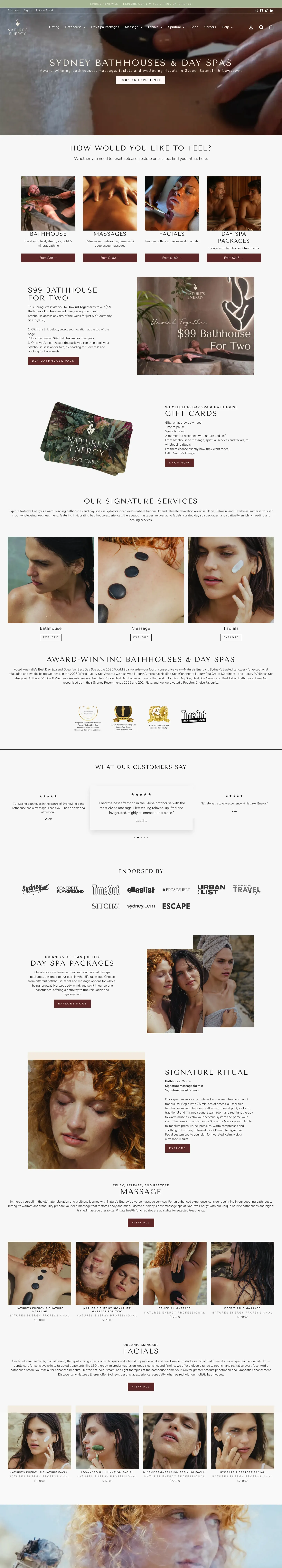 Homepage of Nature's Energy