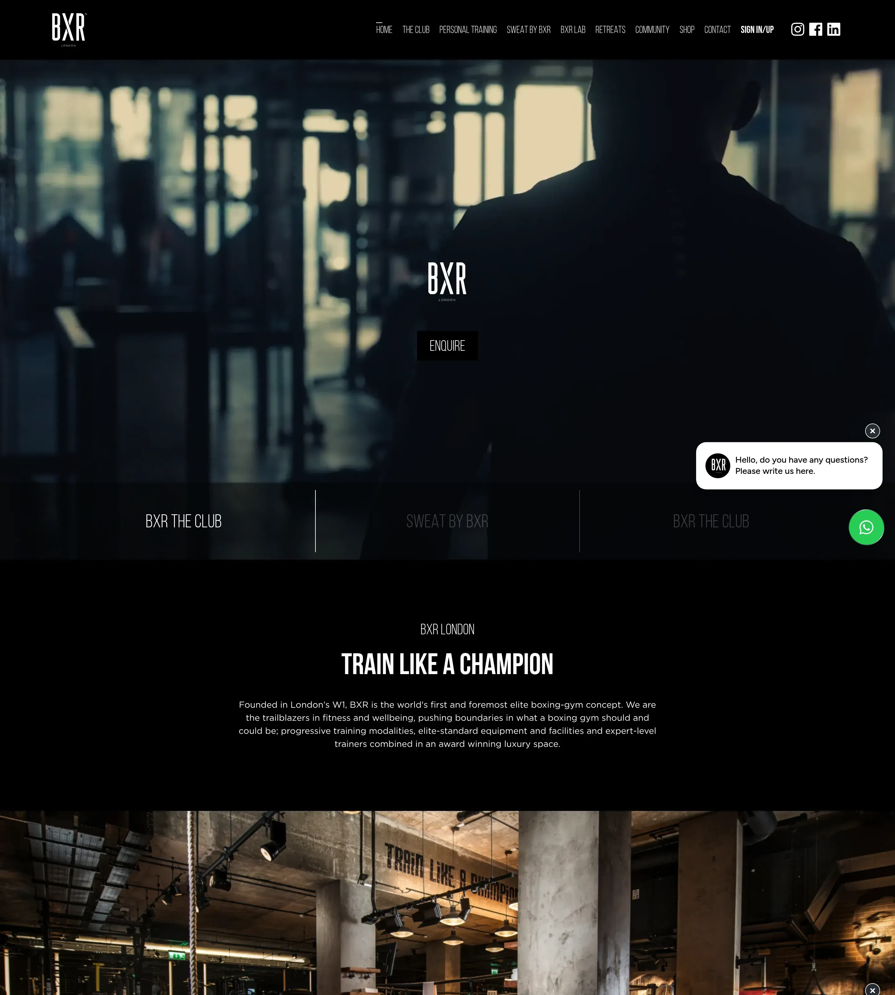 Homepage of BXR