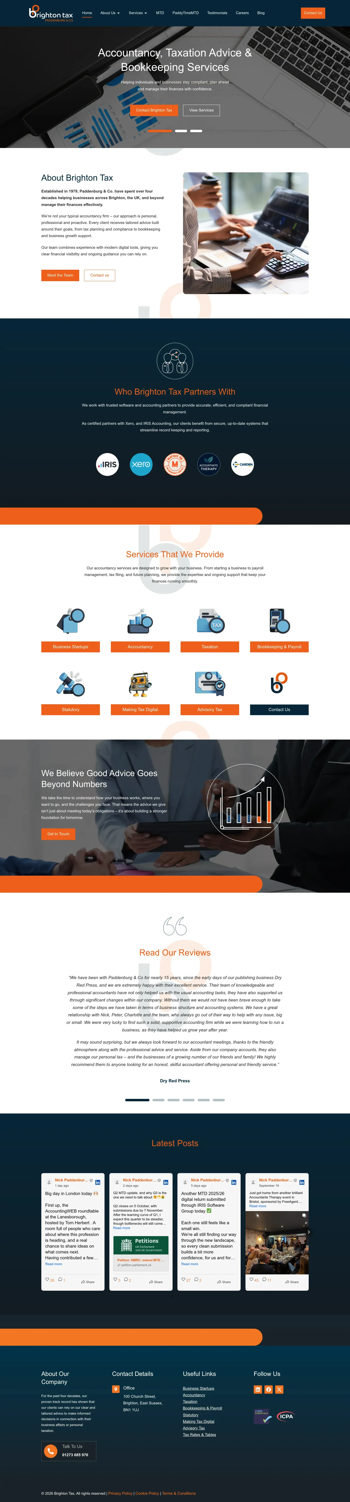 Homepage of Brighton Tax