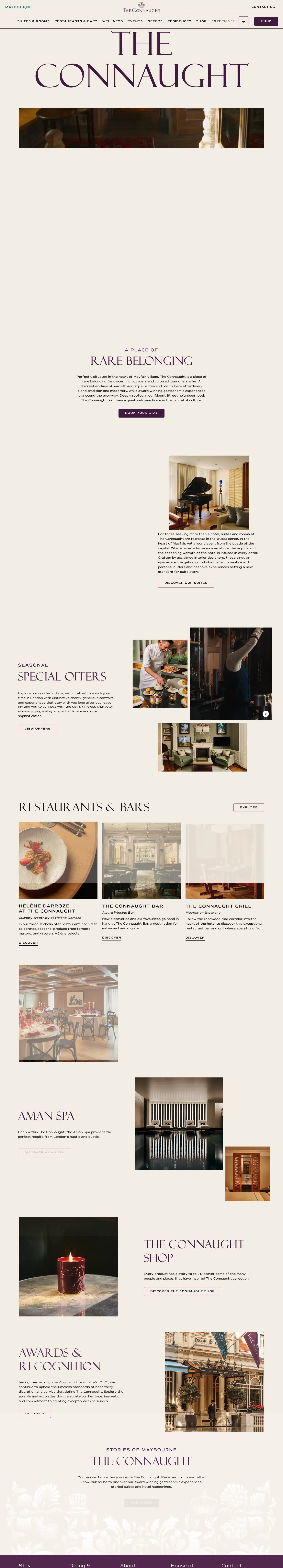 Homepage of The Connaught