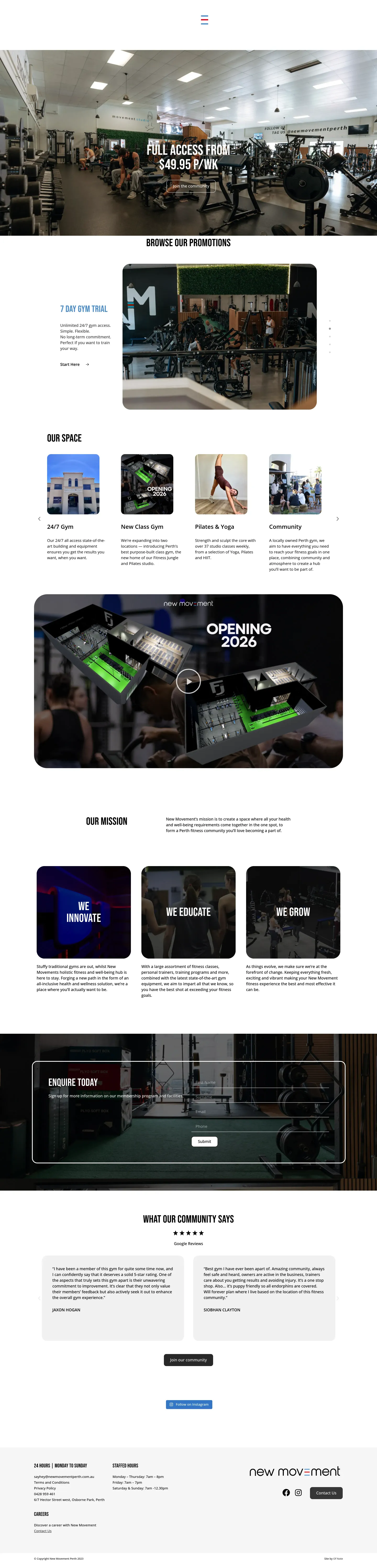 Homepage of New Movement