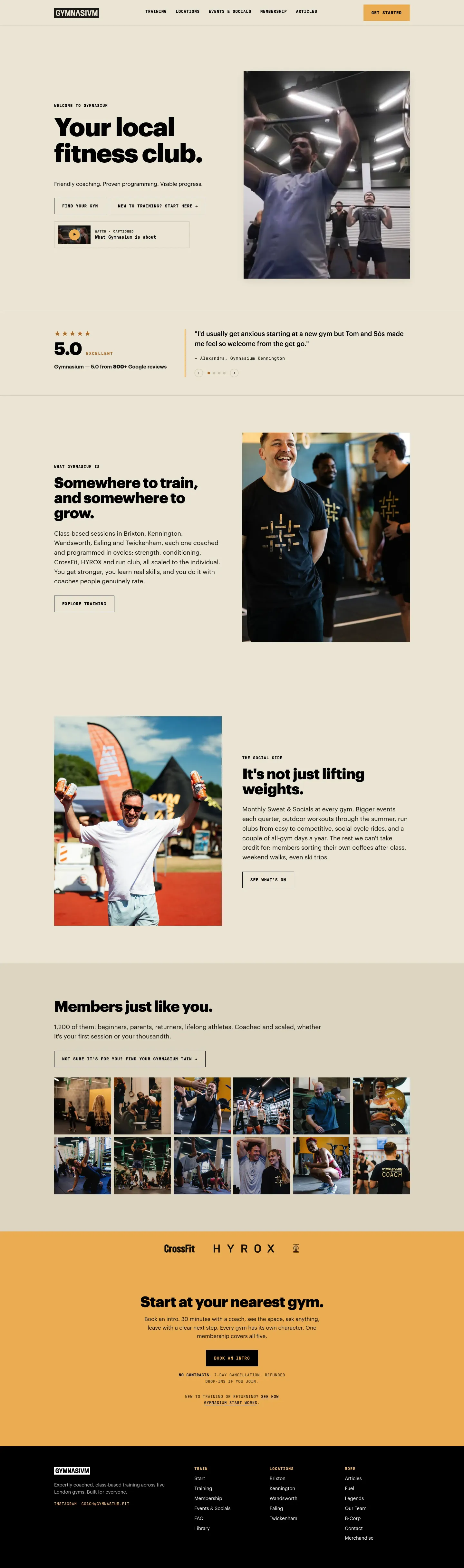 Homepage of Gymnasium