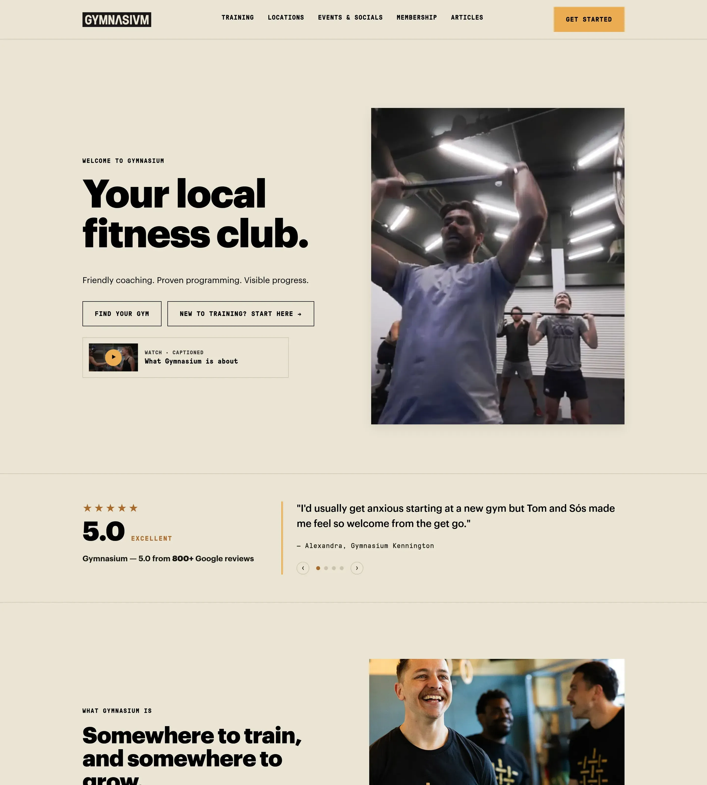 Homepage of Gymnasium