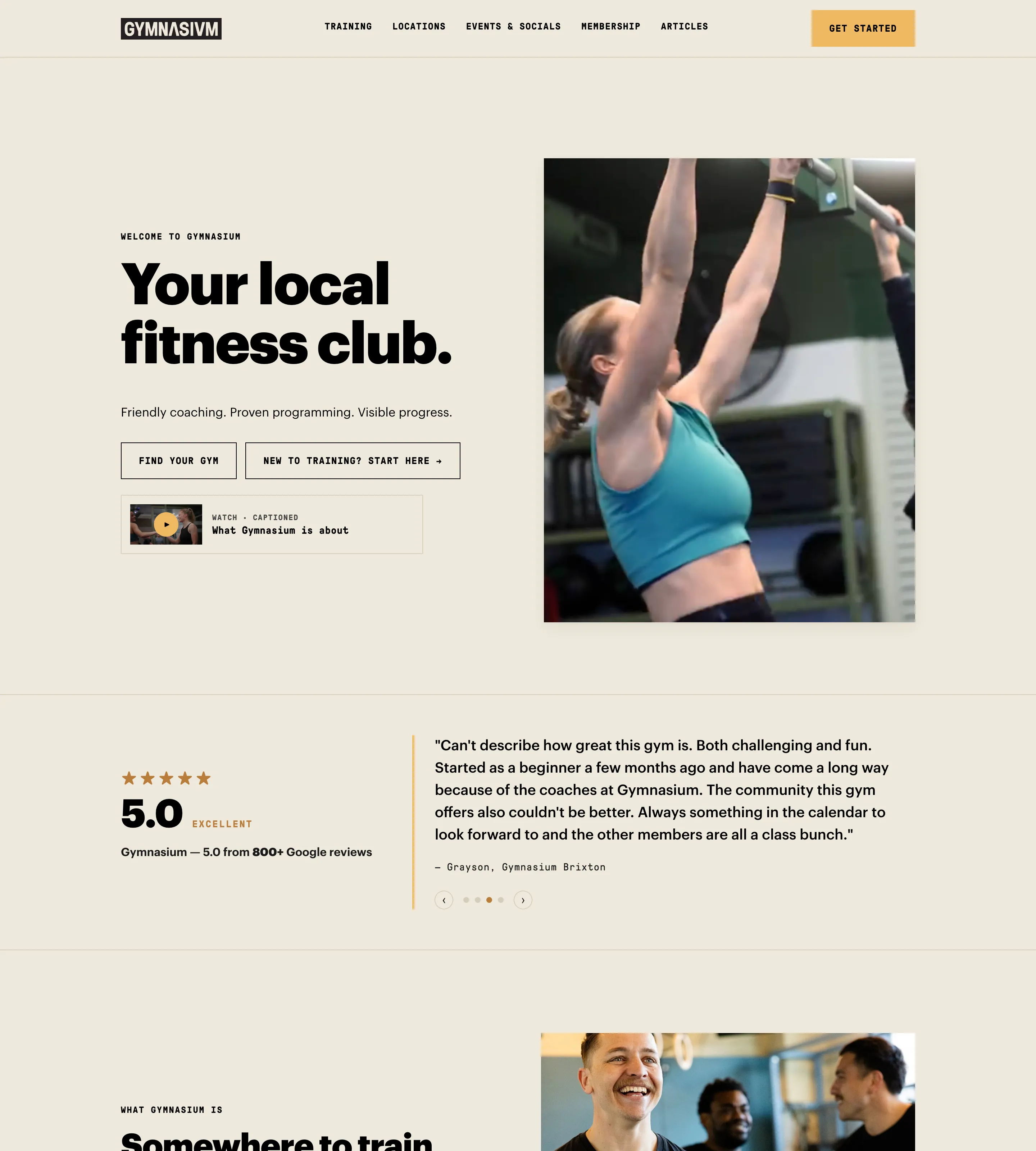 Homepage of Gymnasium