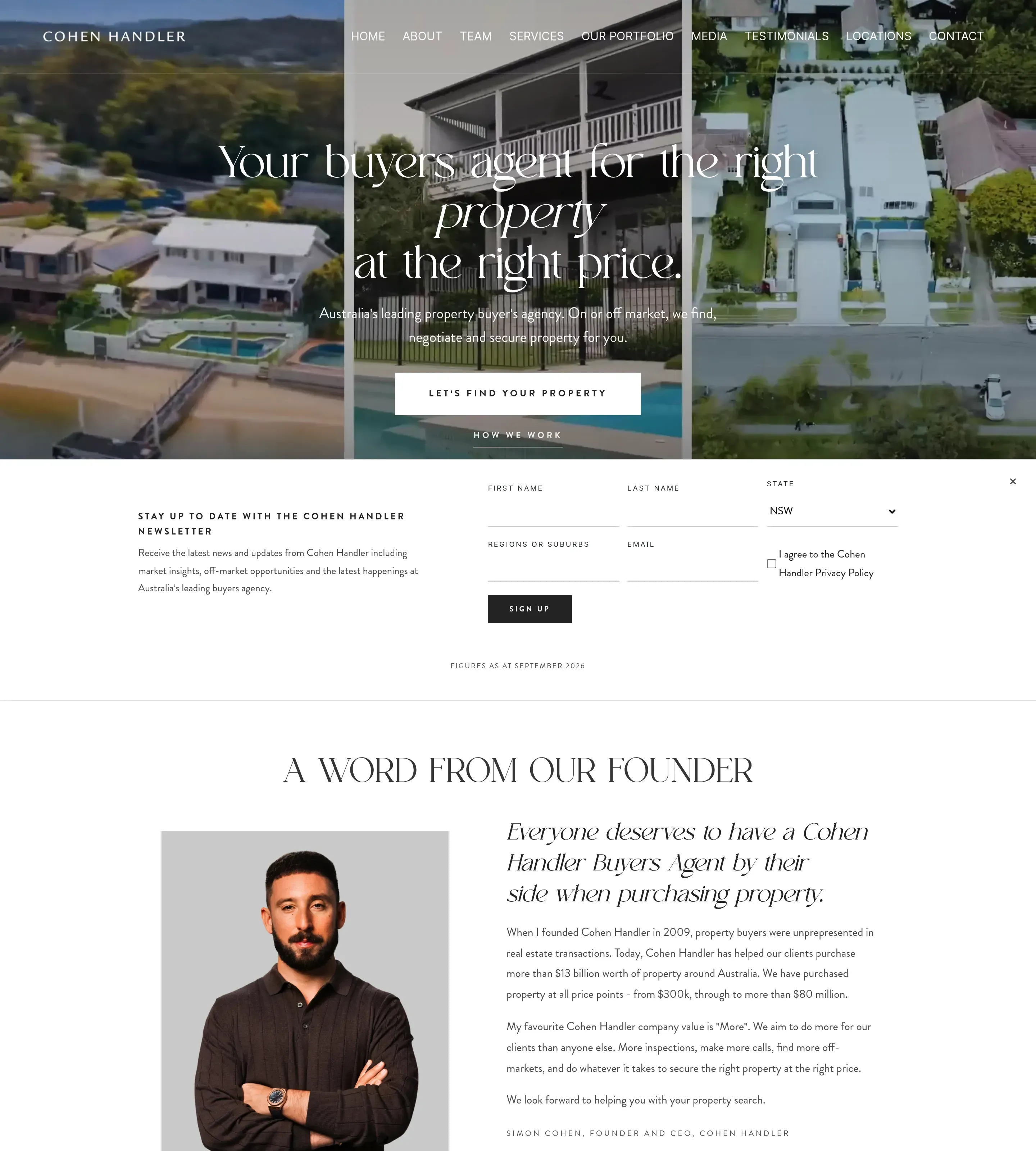 Homepage of Cohen Handler