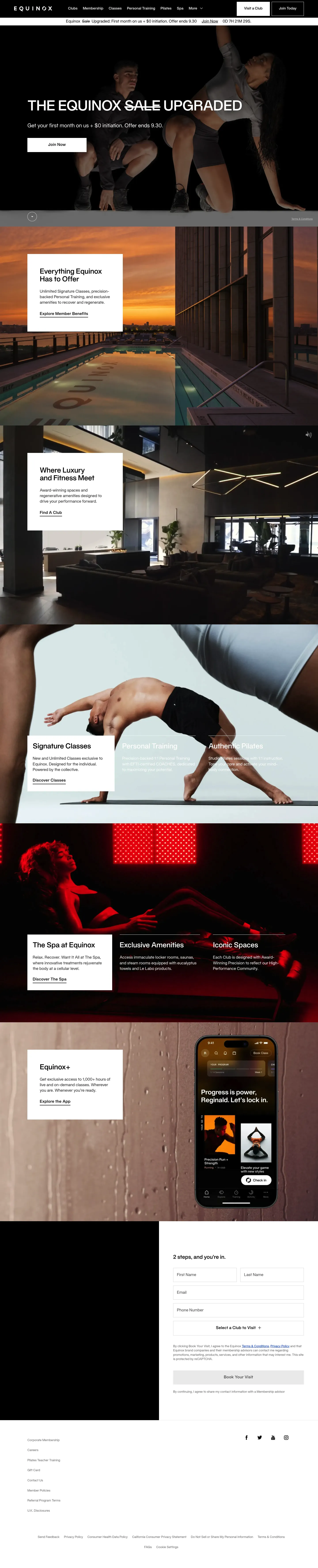 Homepage of Equinox