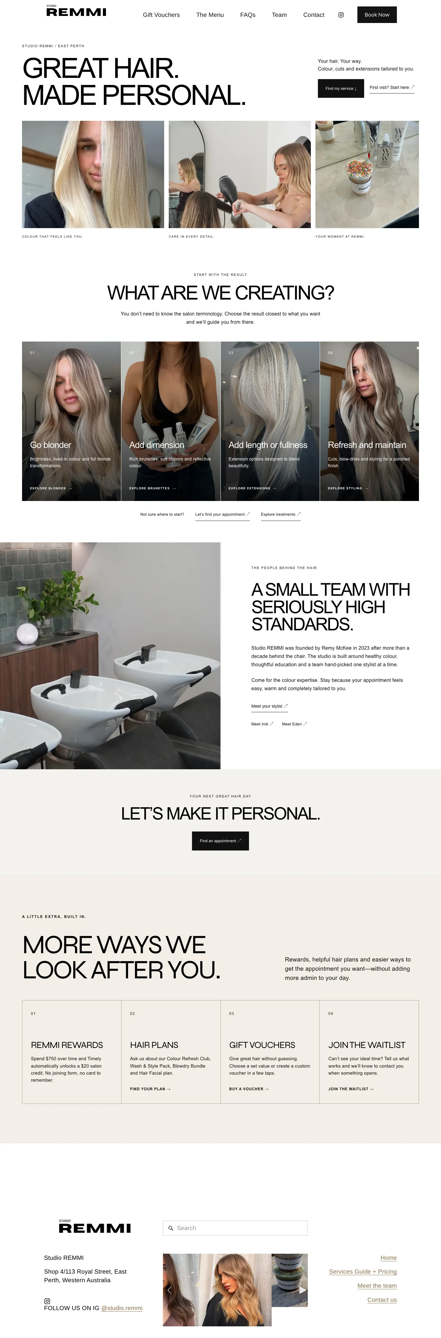 Homepage of Studio REMMI