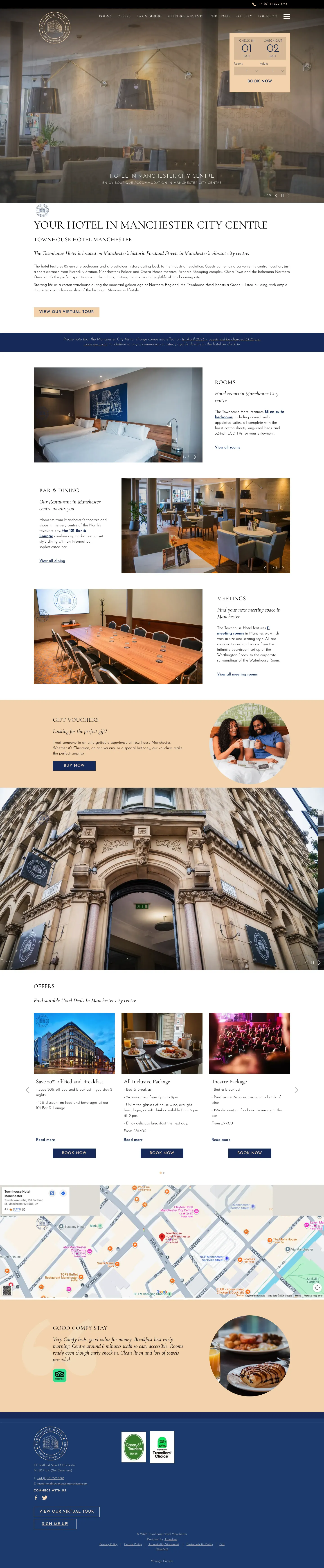 Homepage of Townhouse Hotel
