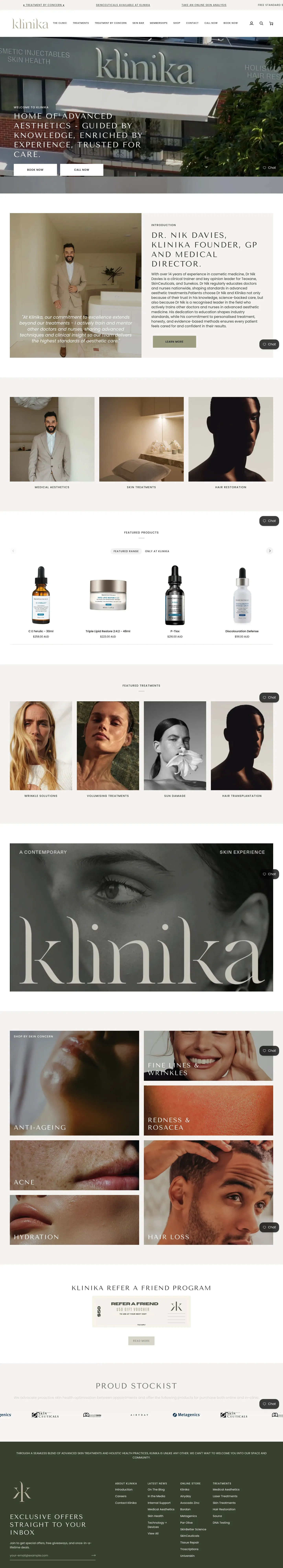 Homepage of Klinika