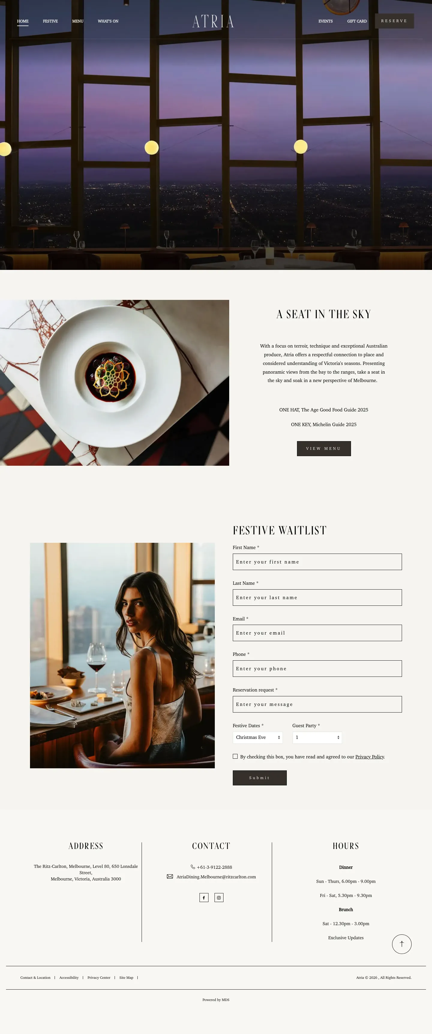 Homepage of ATRIA