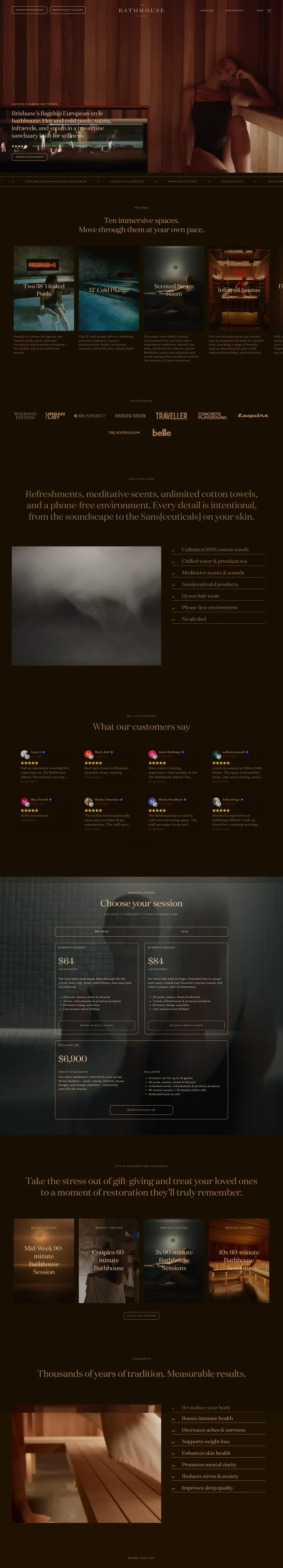 Homepage of The Bathhouse Albion
