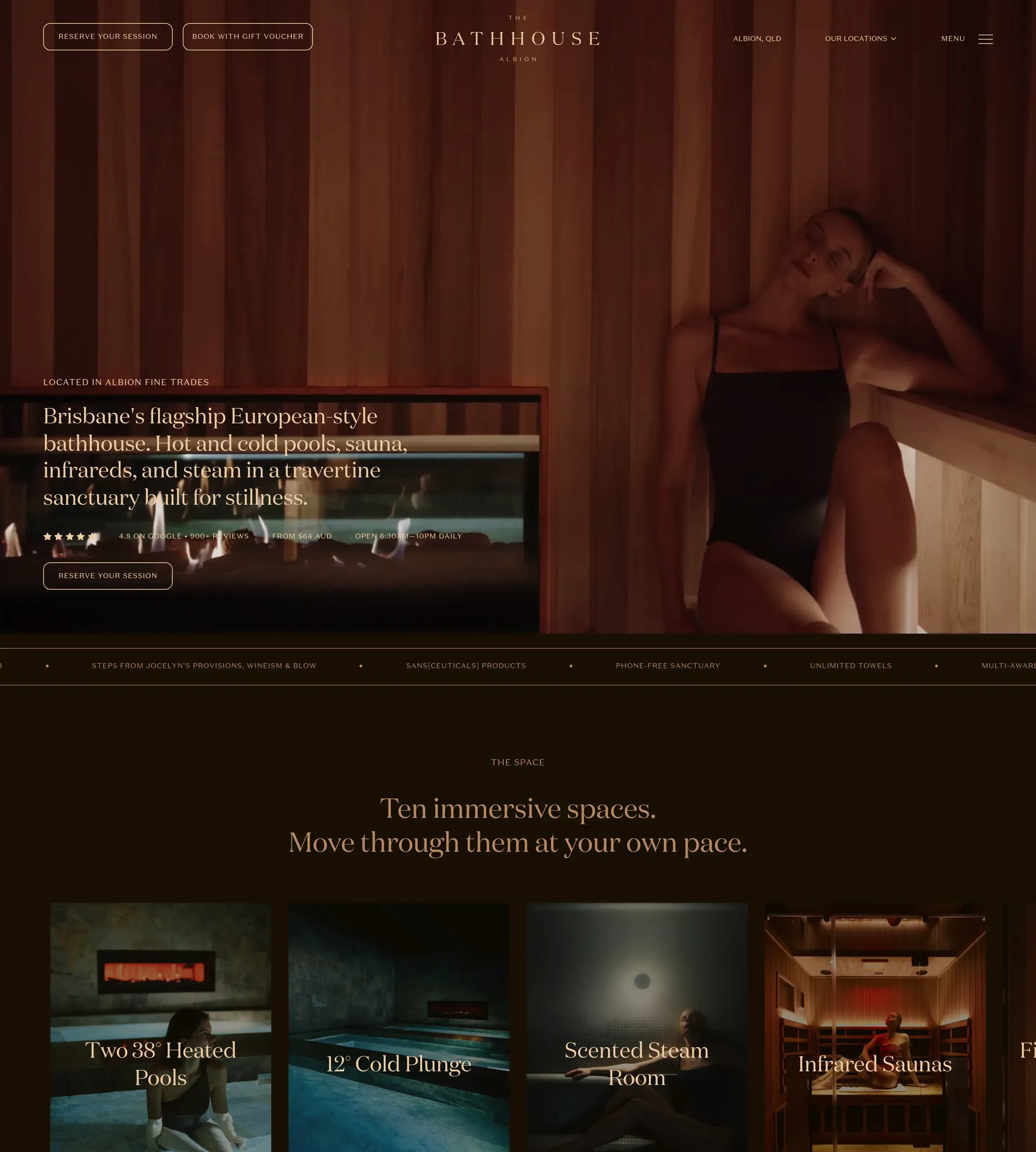 Homepage of The Bathhouse Albion