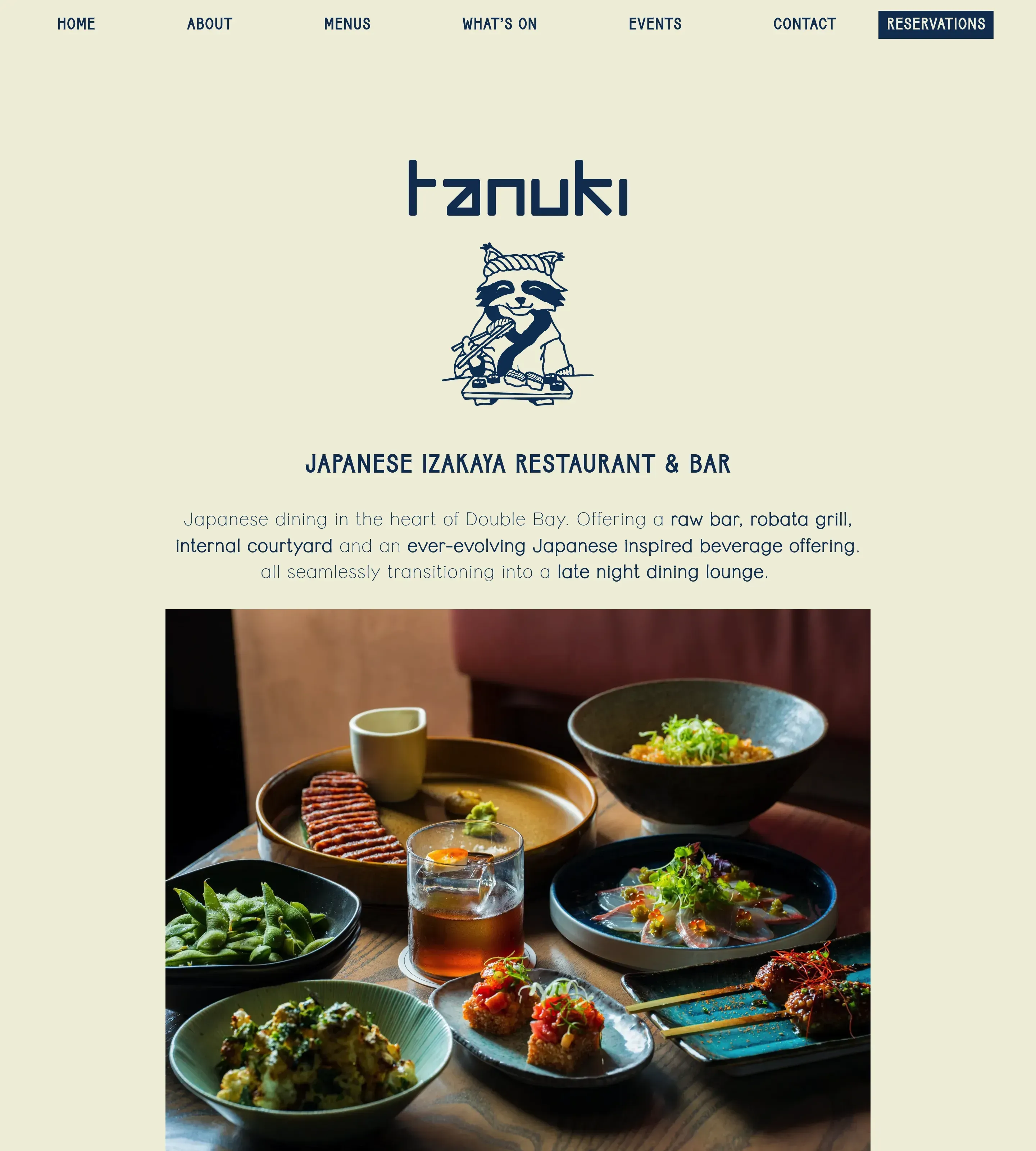 Homepage of Tanuki