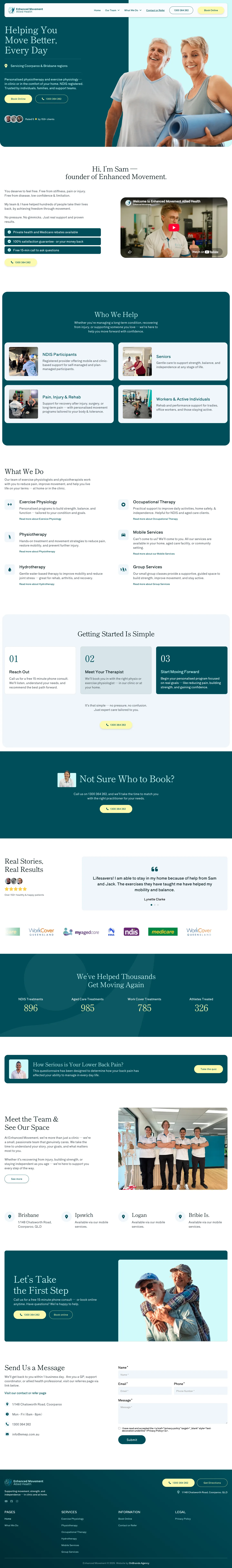 Homepage of Enhanced Movement