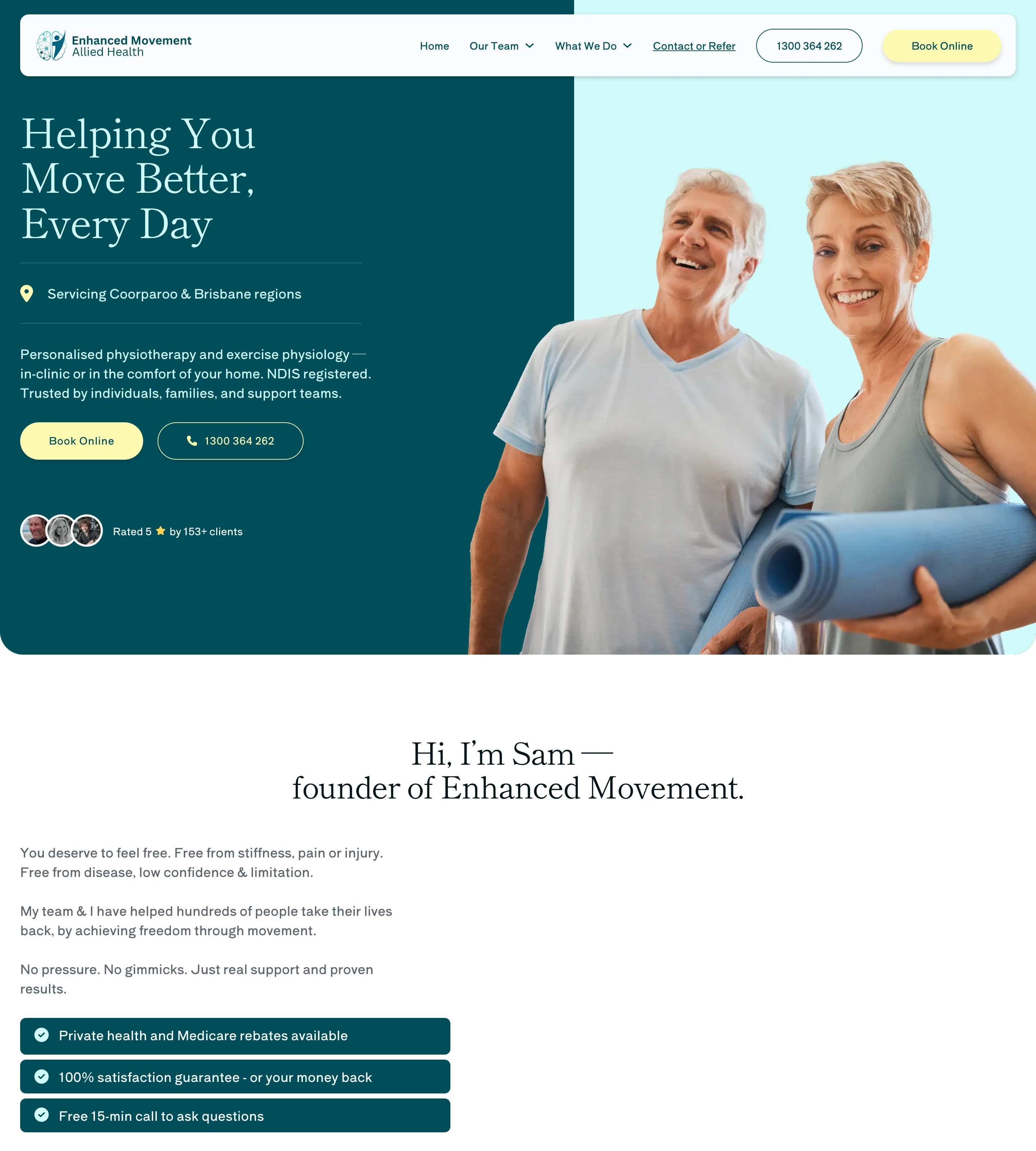 Homepage of Enhanced Movement