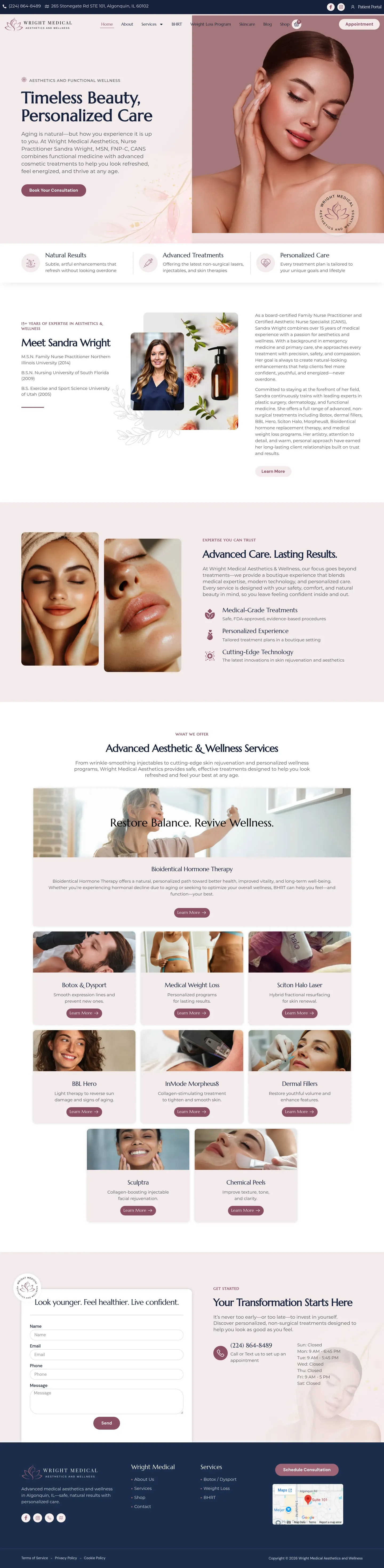 Homepage of Wright Medical