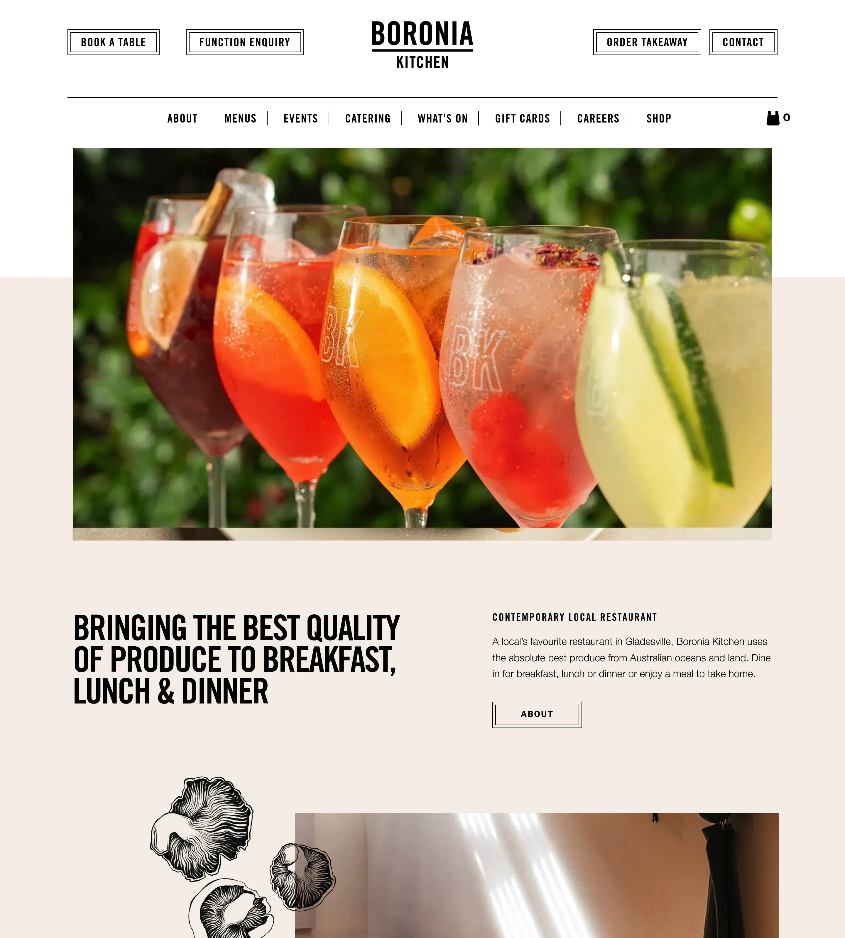 Homepage of Boronia Kitchen