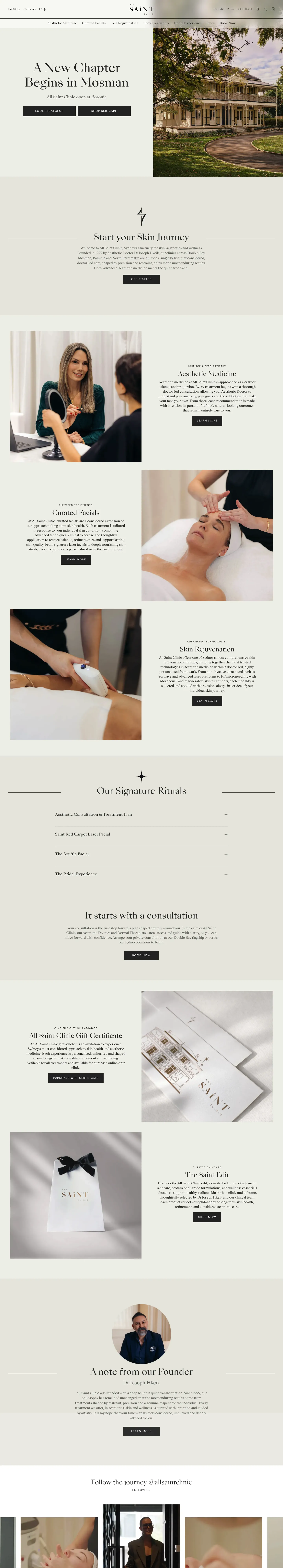Homepage of All Saint Clinic