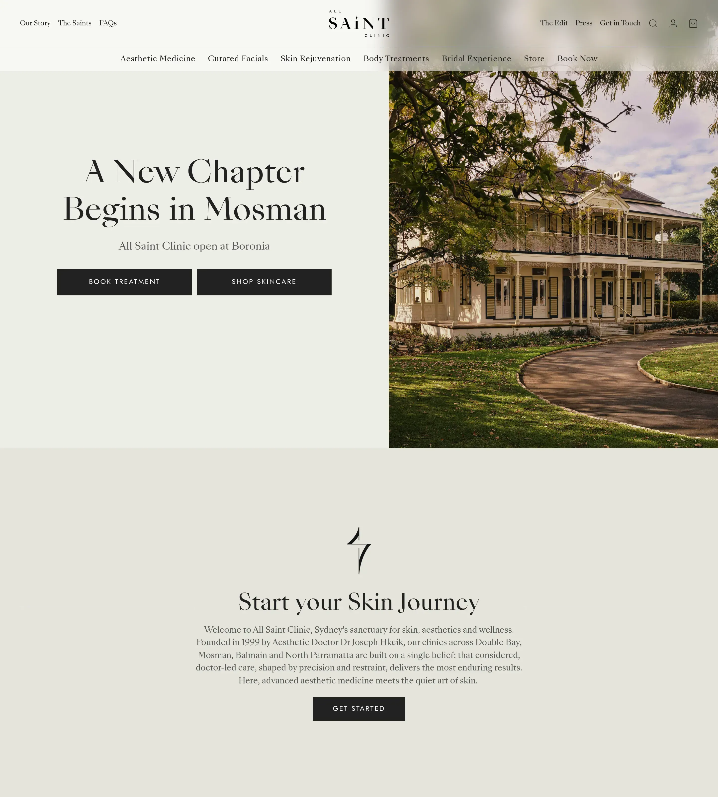 Homepage of All Saint Clinic