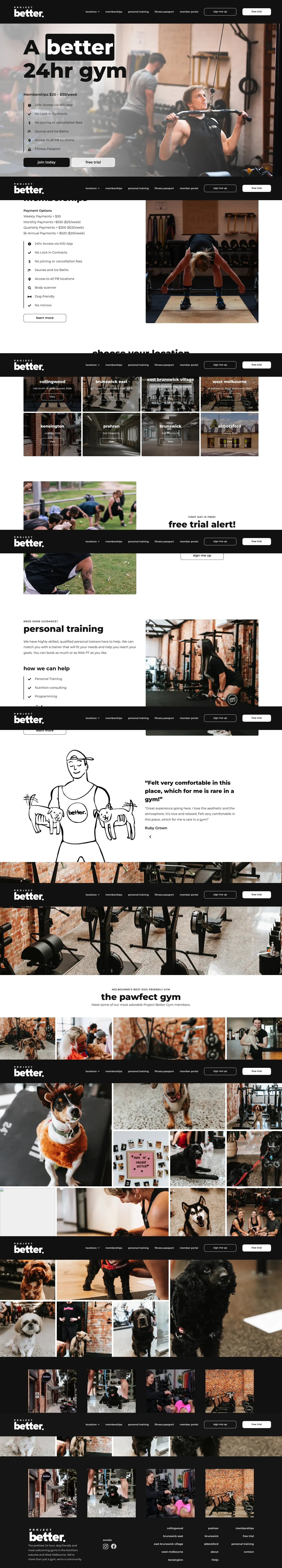 Homepage of Project better