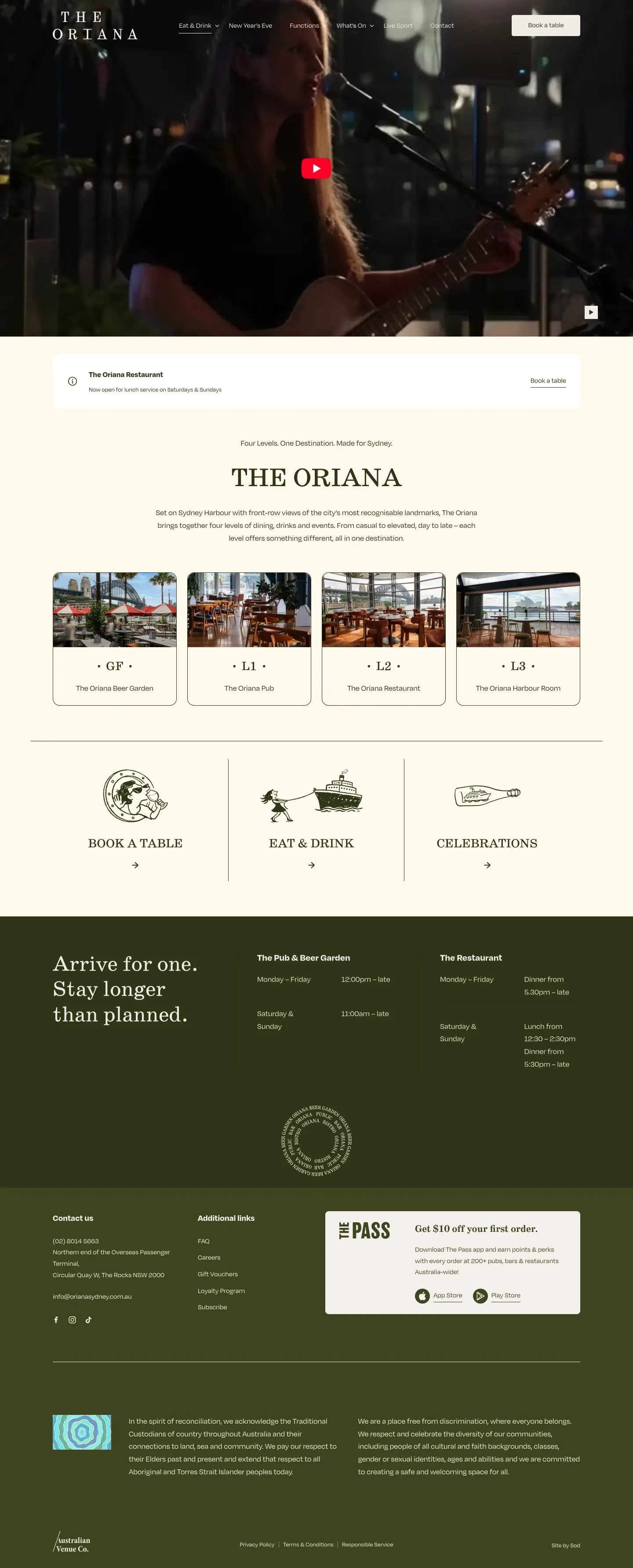 Homepage of The Oriana