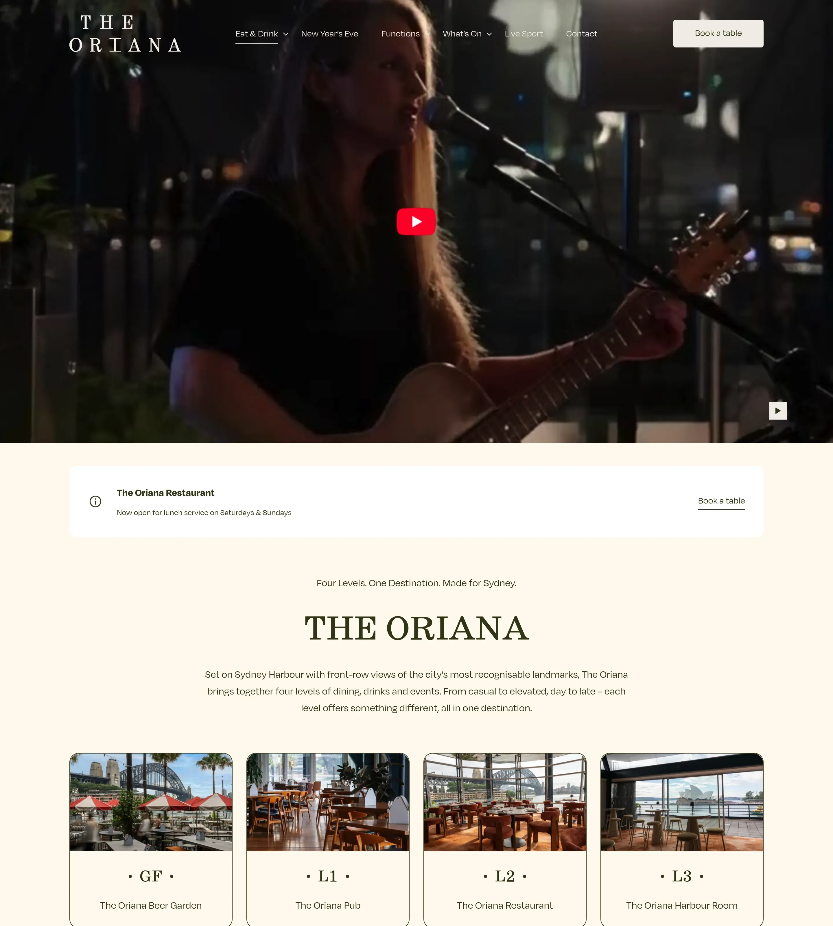 Homepage of The Oriana