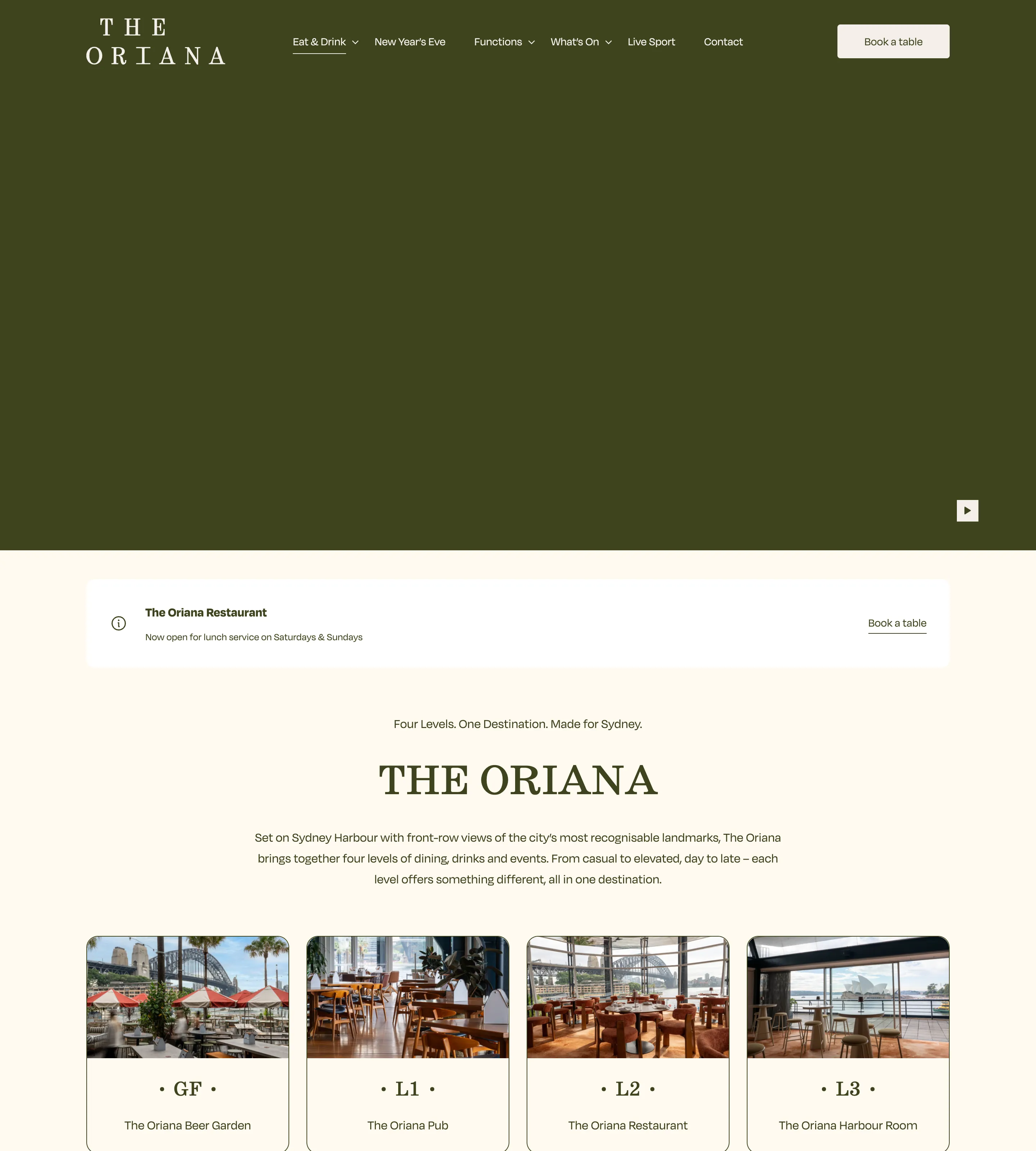 Homepage of The Oriana