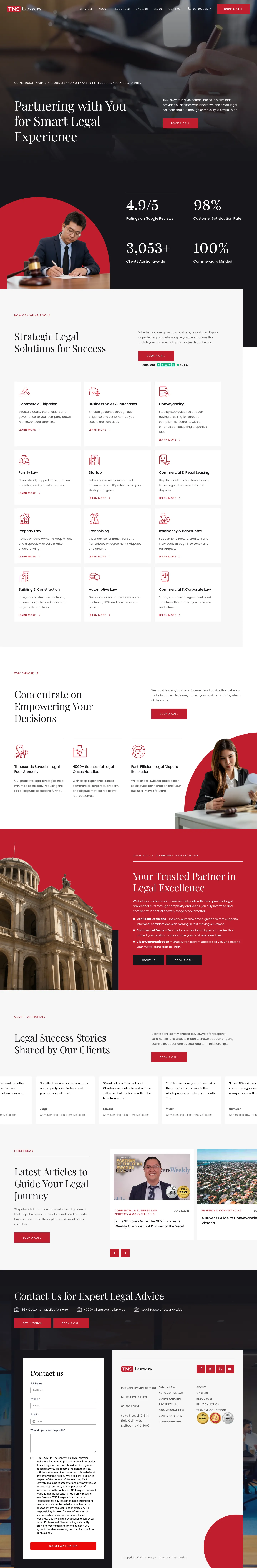 Homepage of TNS Lawyer