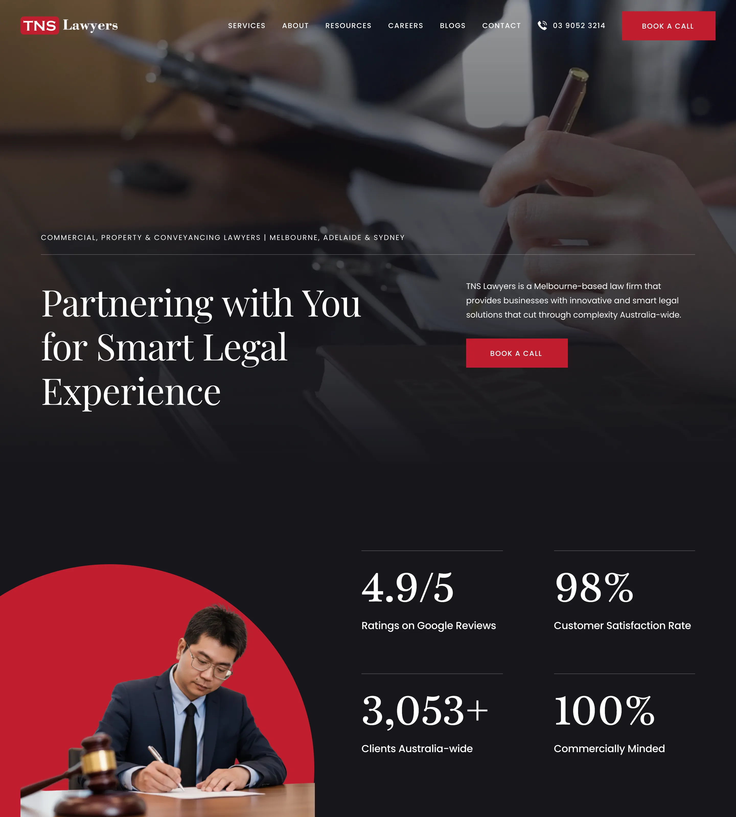 Homepage of TNS Lawyer