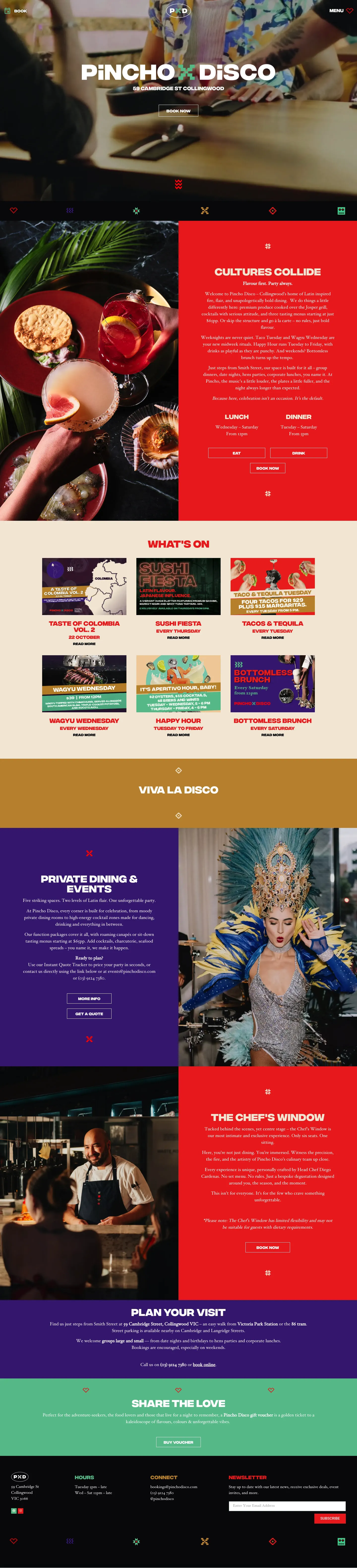 Homepage of Pincho Disco