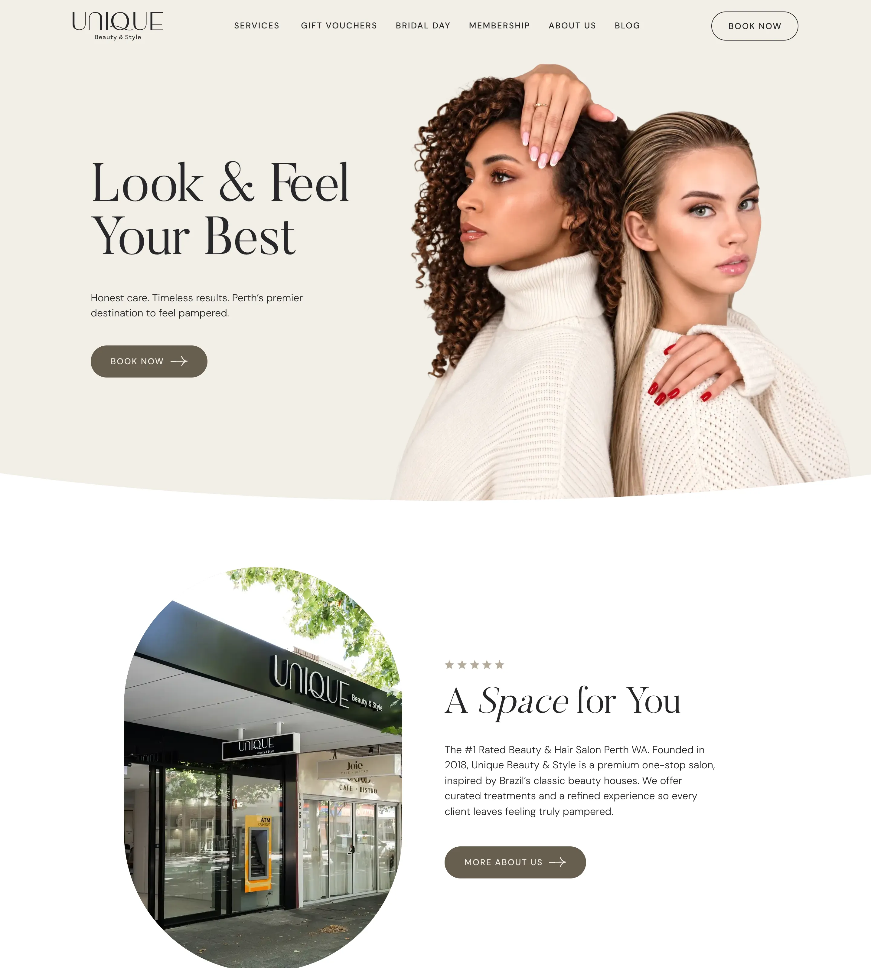 Homepage of Unique Beauty & Style