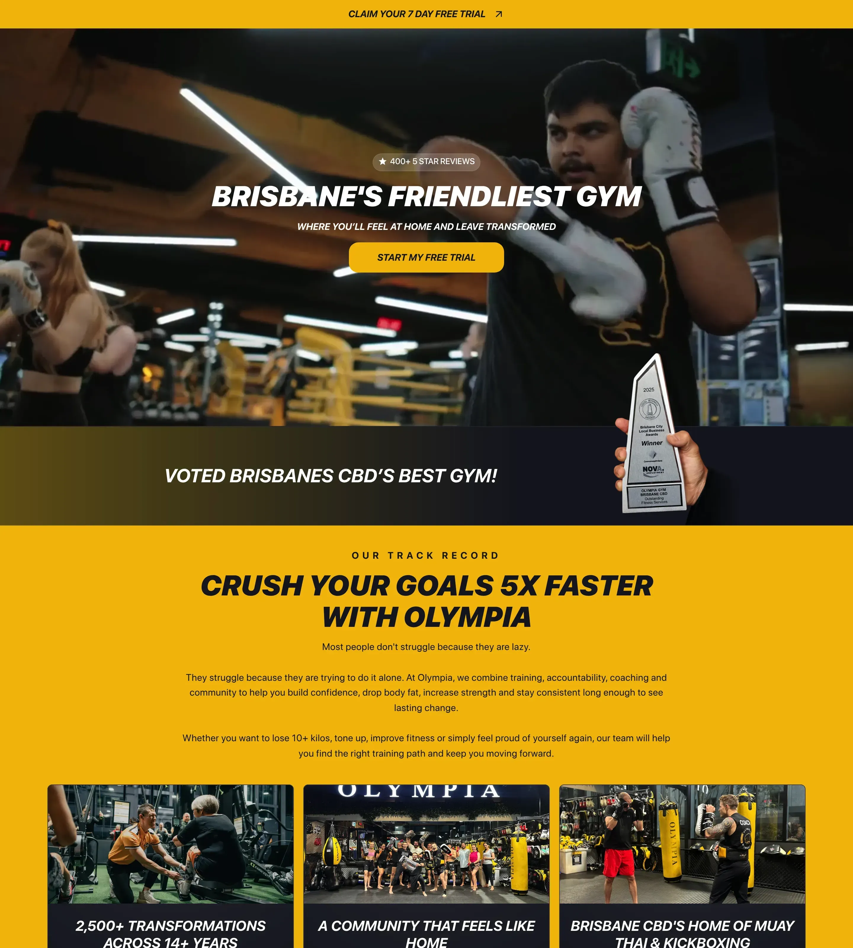 Homepage of Olympia