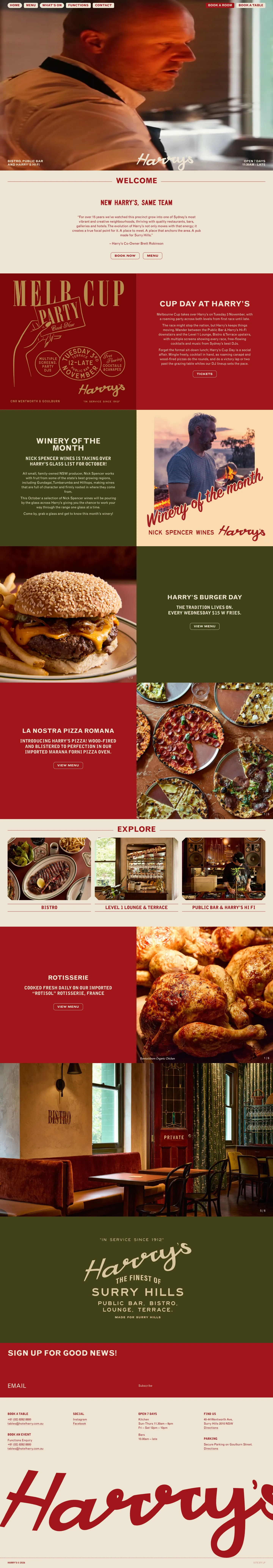 Homepage of Harry's