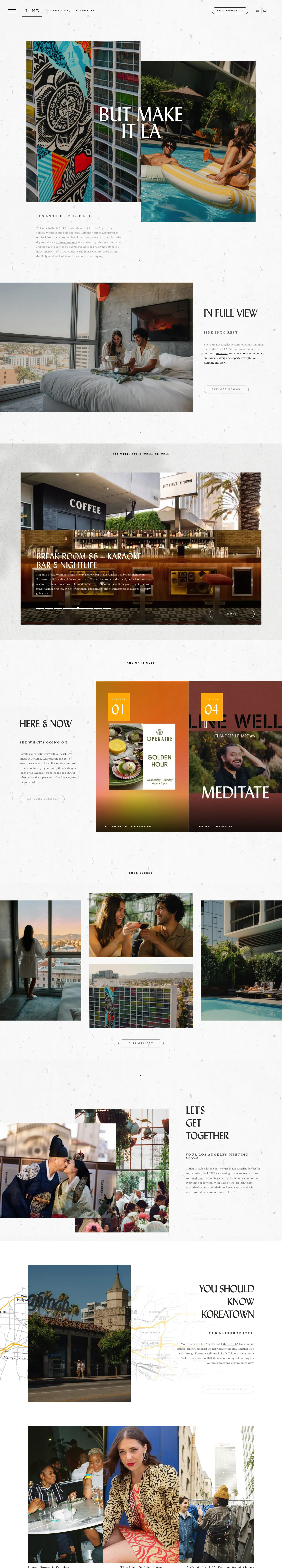 Homepage of The LINE LA