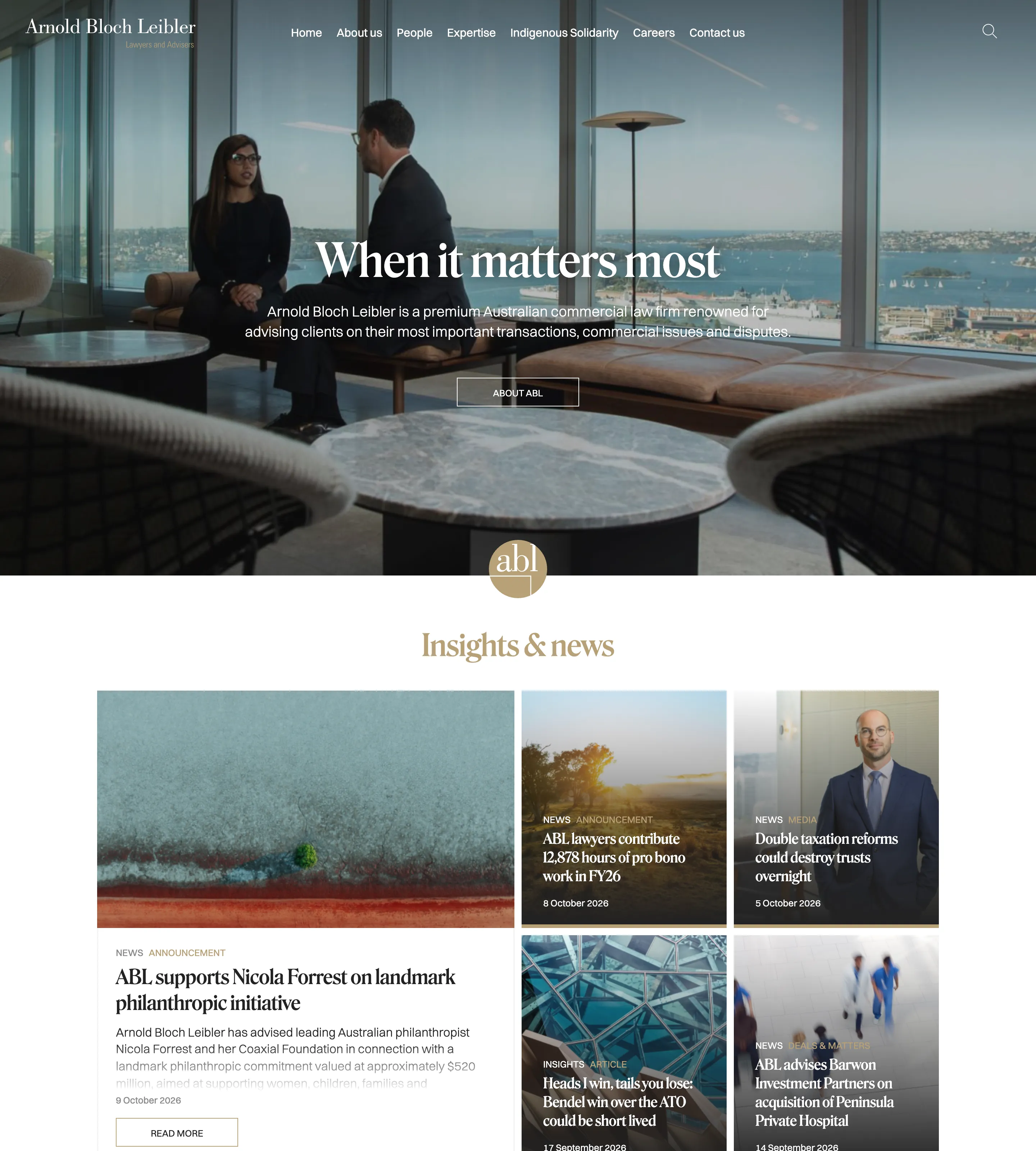 Homepage of Arnold Bloch Leibler