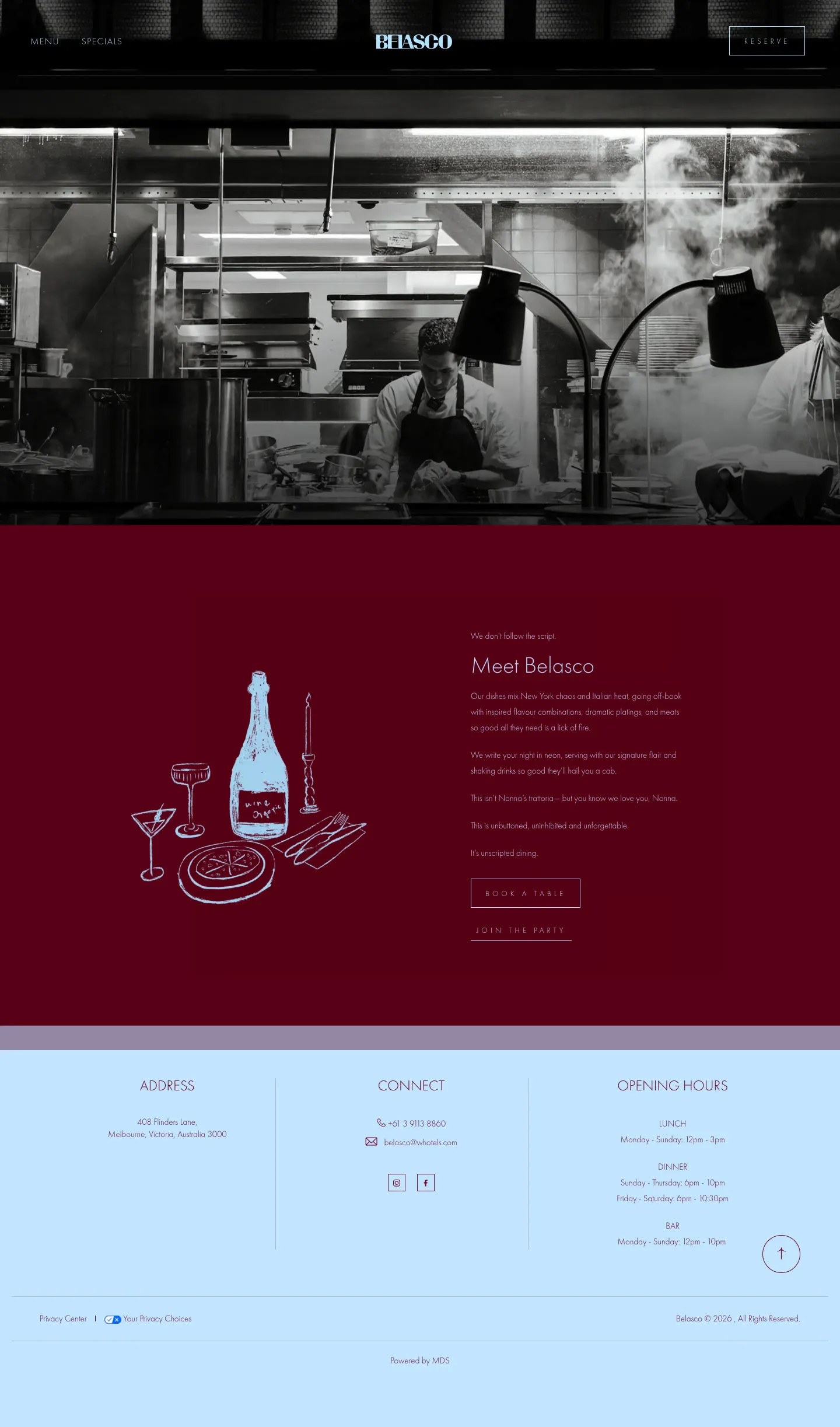 Homepage of Belasco