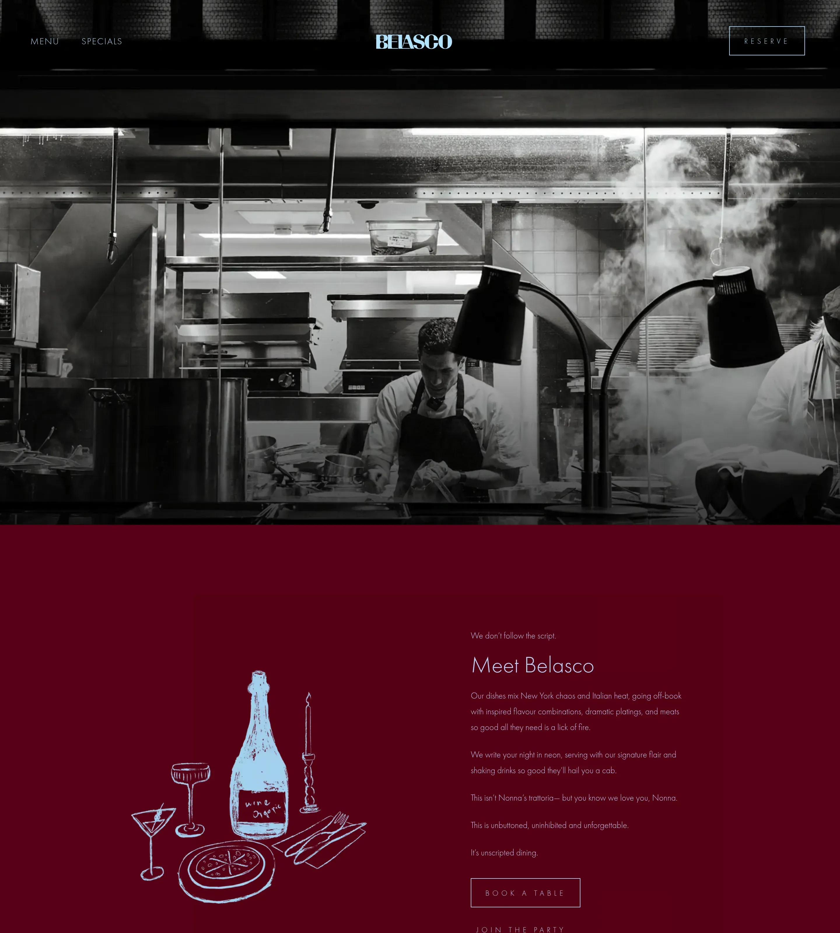 Homepage of Belasco