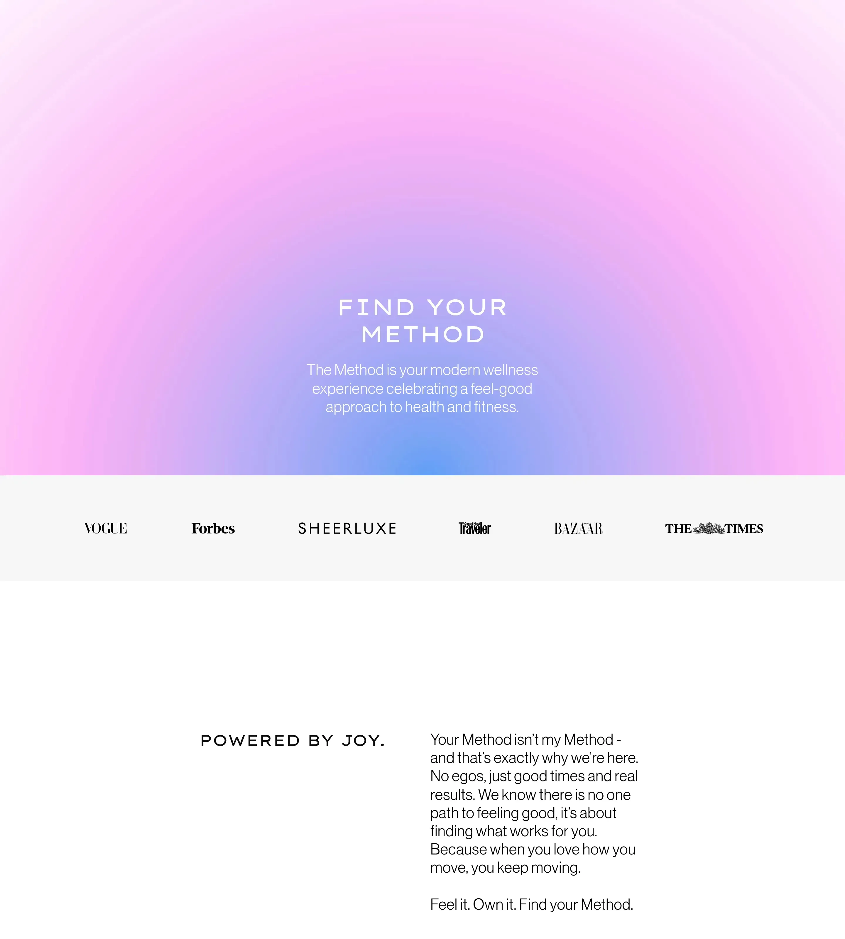 Homepage of The Method