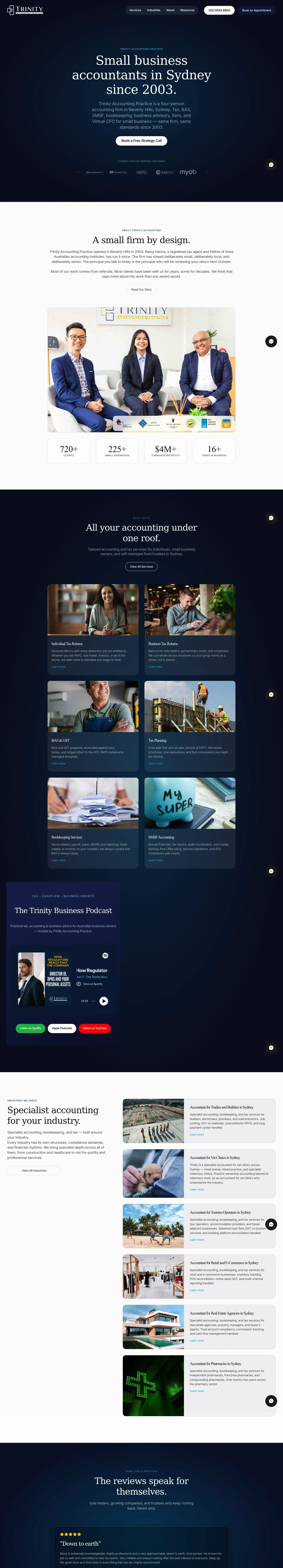 Homepage of Trinity Group