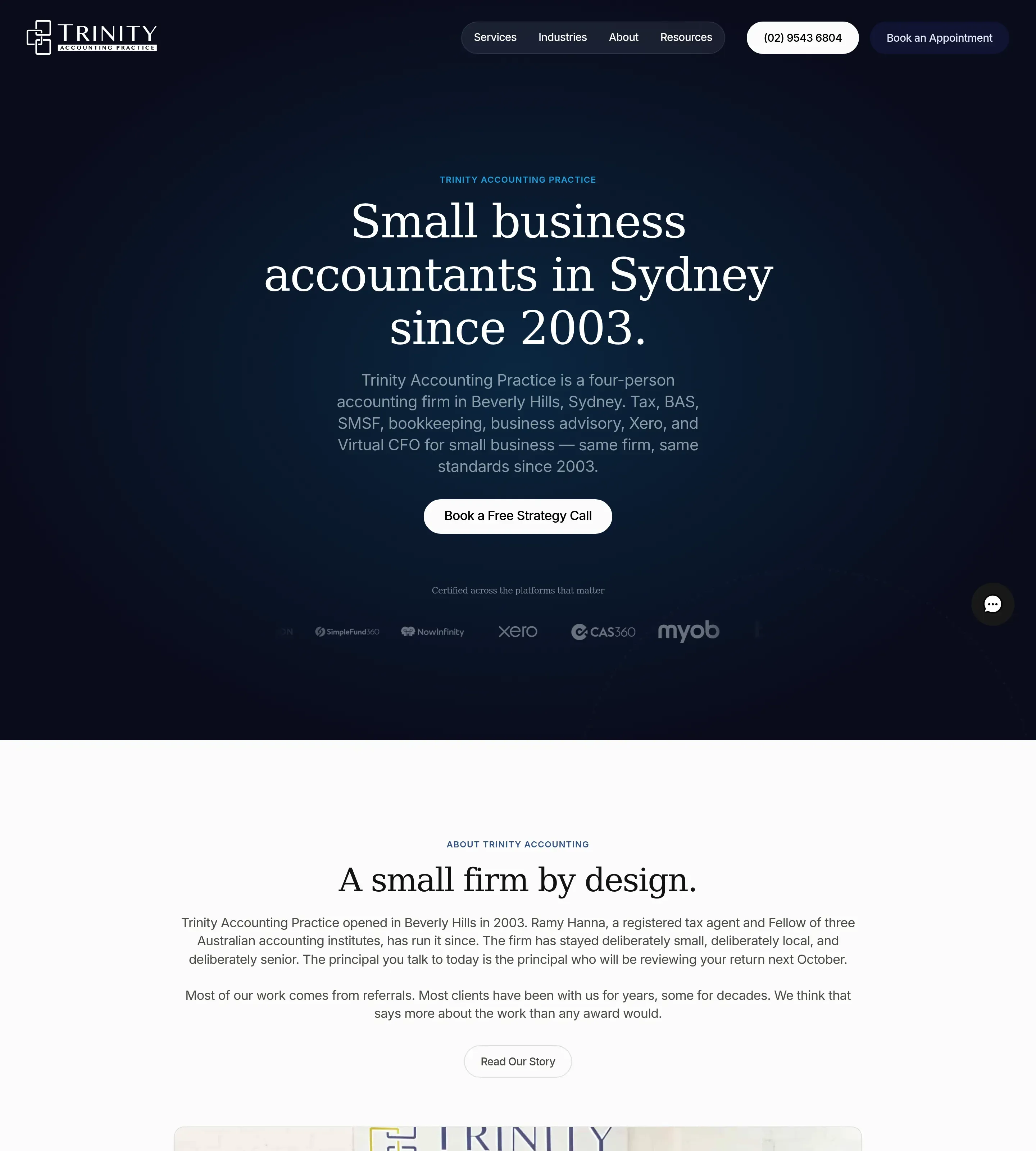 Homepage of Trinity Group