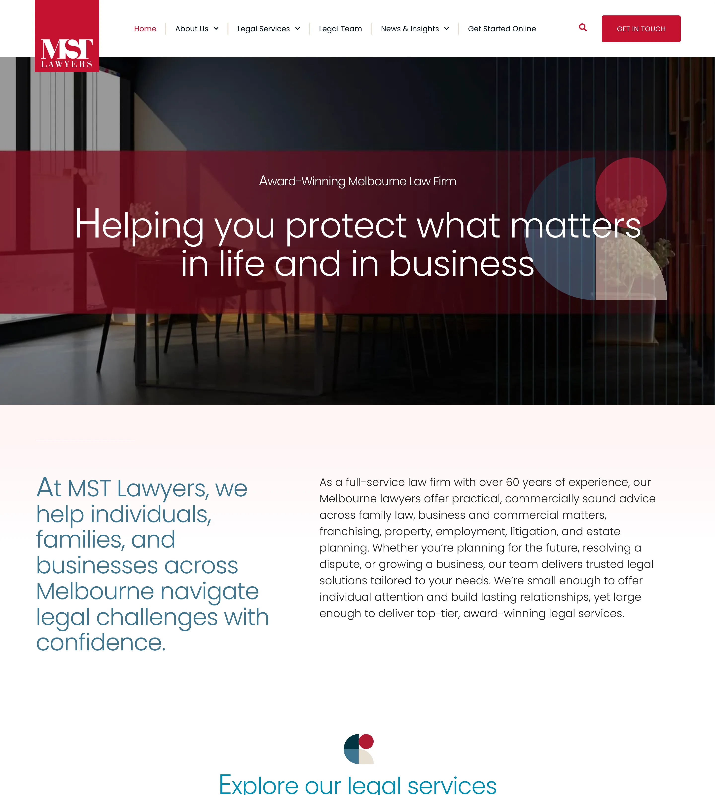 Homepage of MST Lawyers