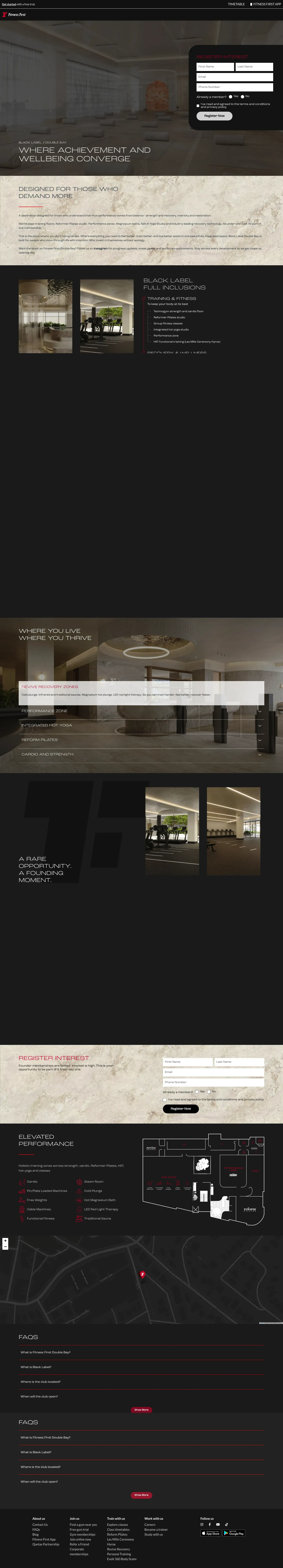Homepage of Fitness First