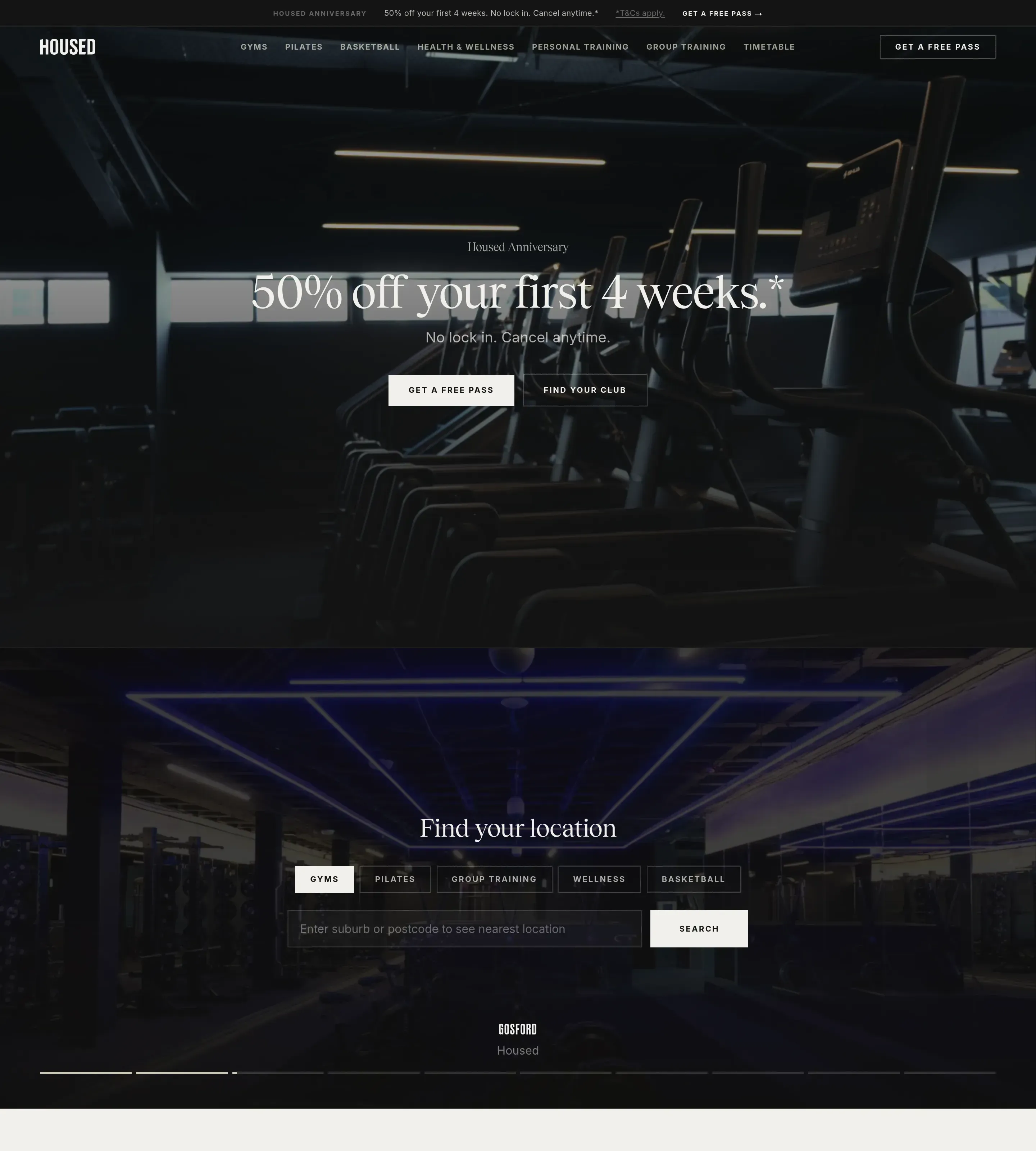 Homepage of HOUSED