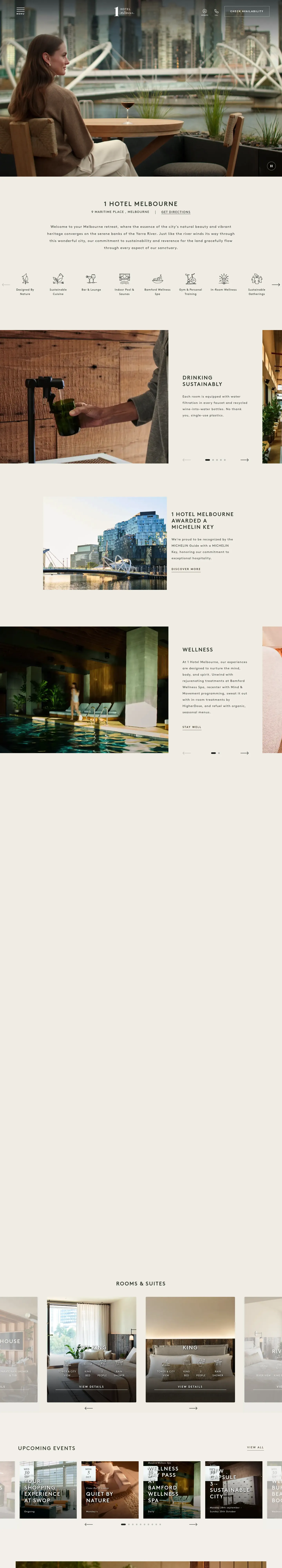 Homepage of 1 Hotel Melbourne