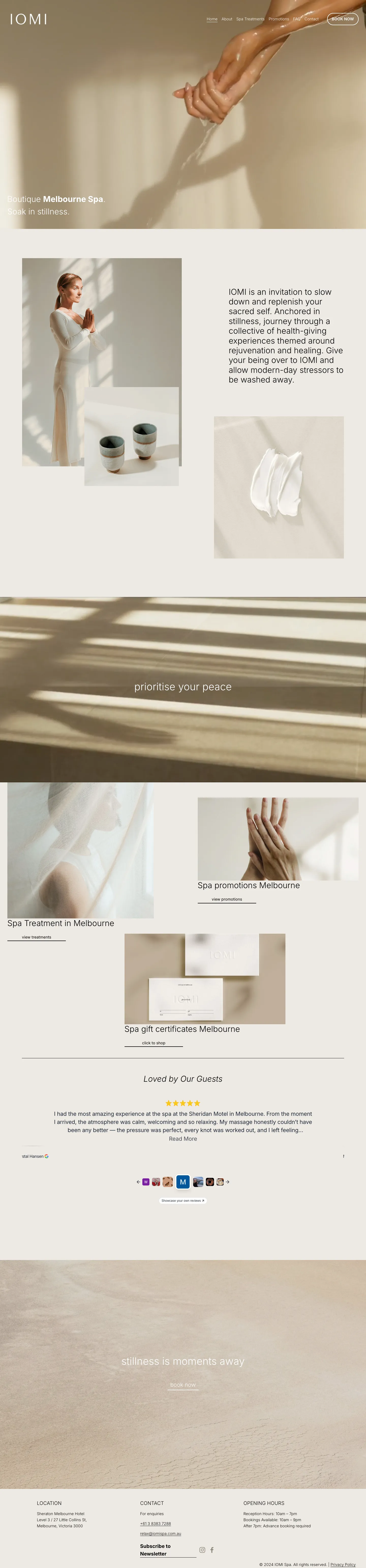 Homepage of IOMI Spa