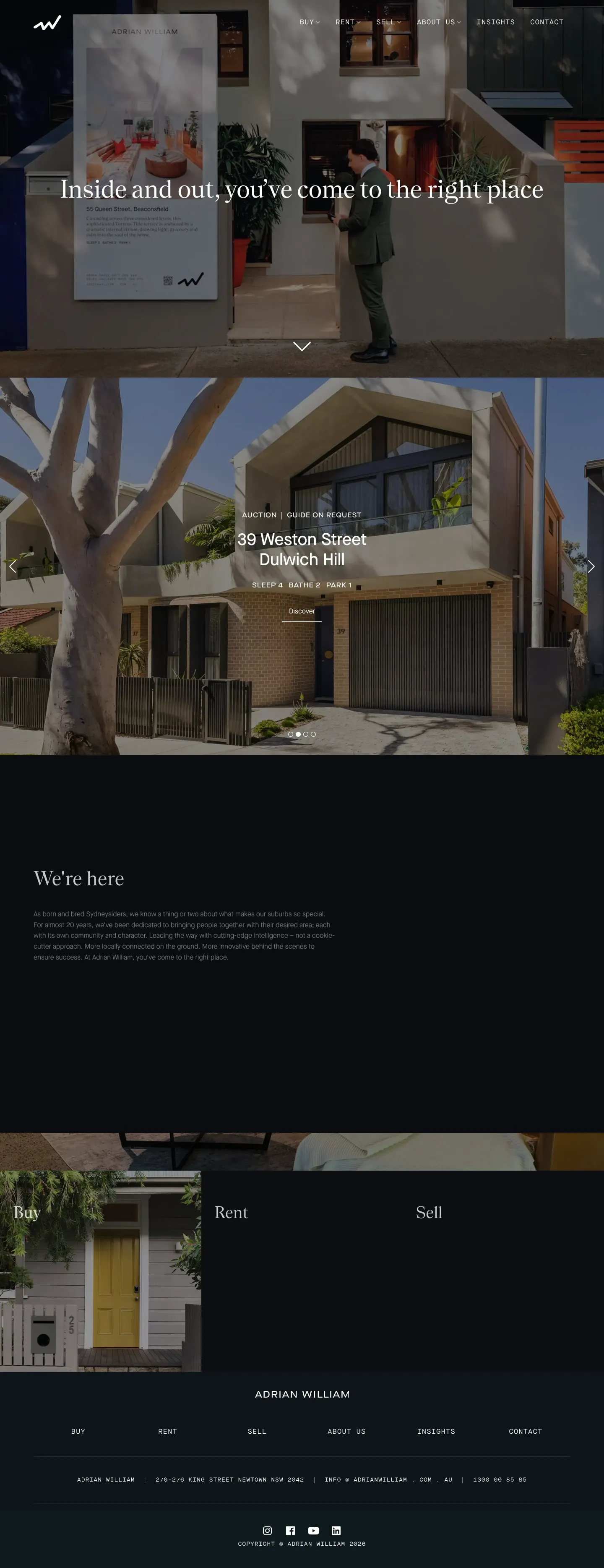 Homepage of Adrian William