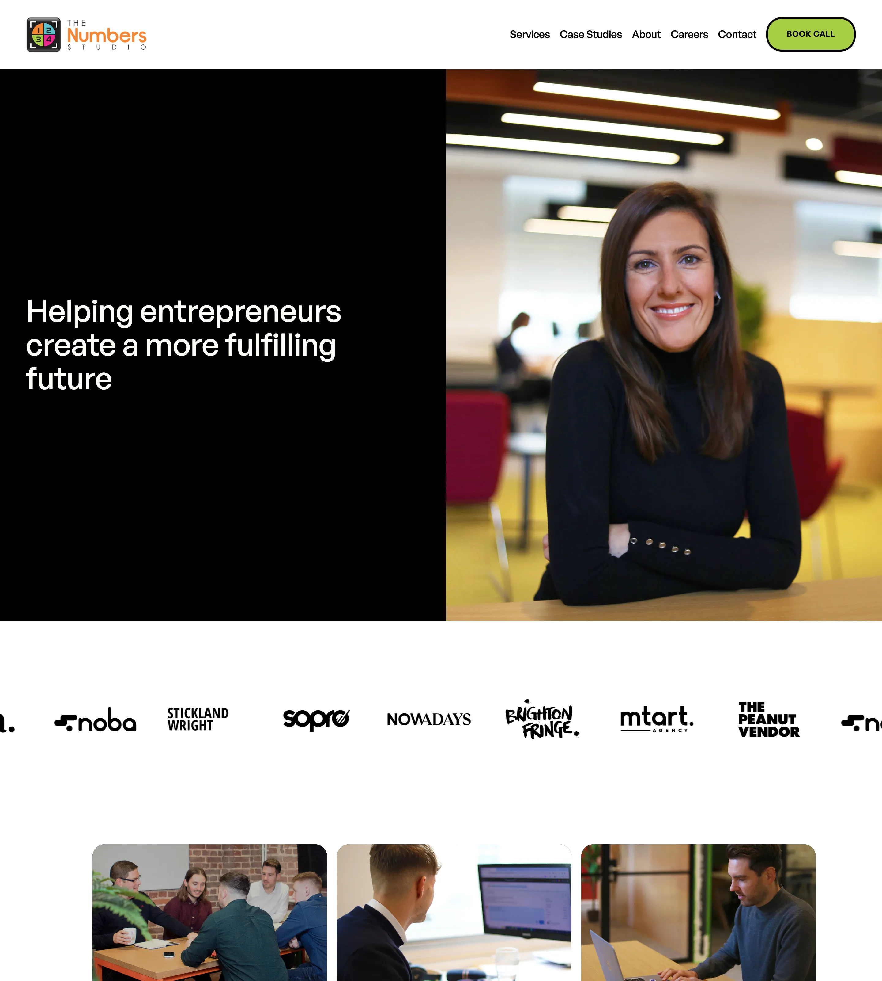 Homepage of Numbers Studio