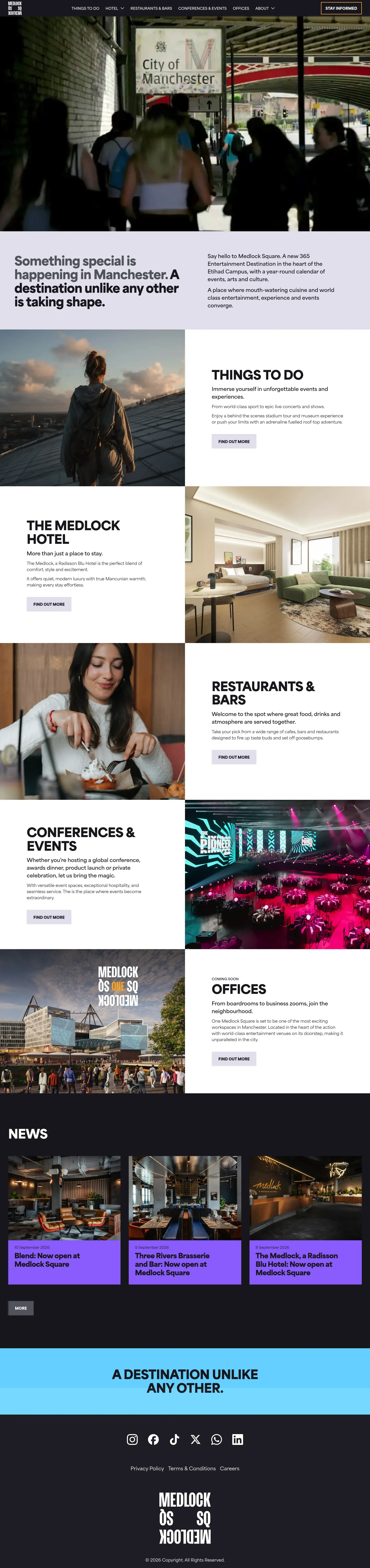 Homepage of Medlock Square