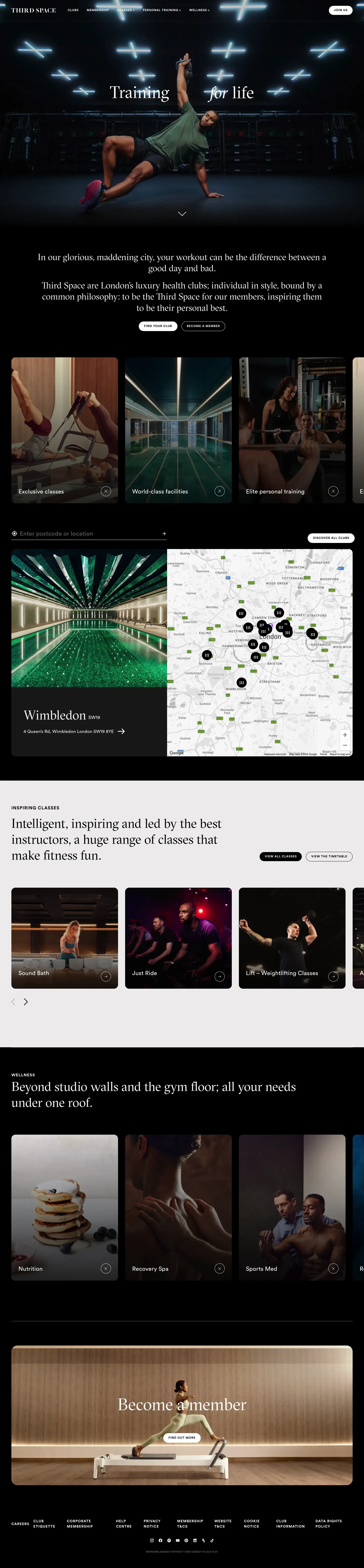 Homepage of Third Space