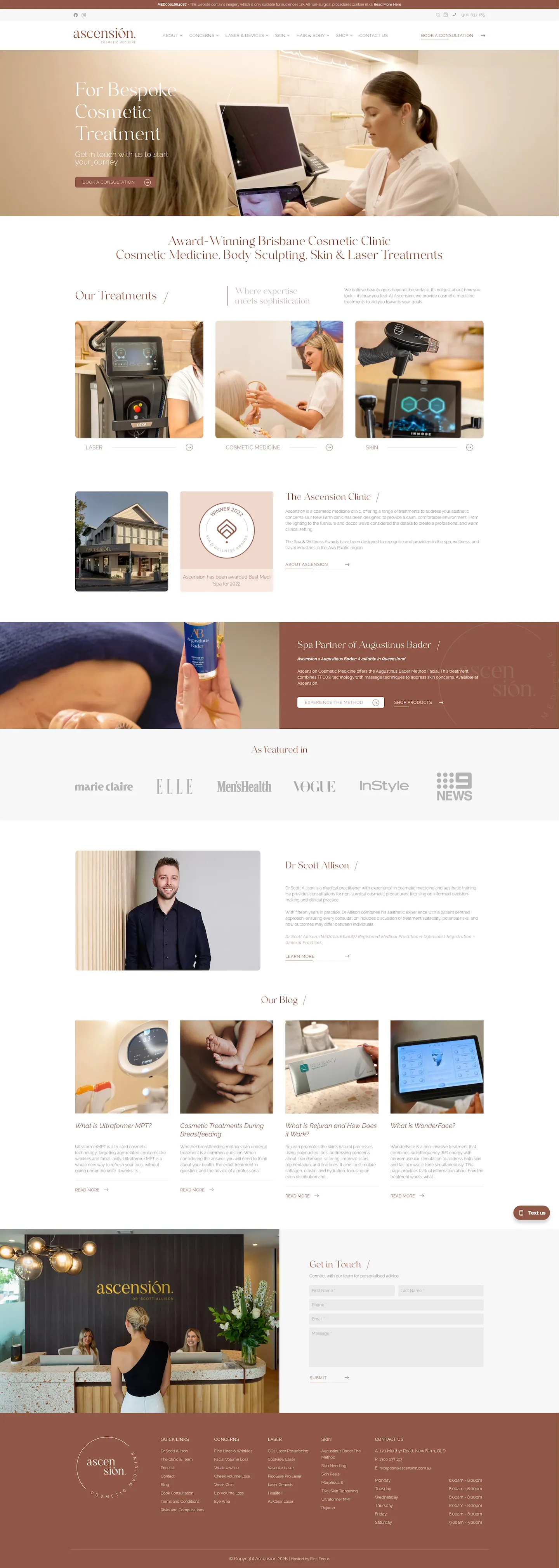 Homepage of Ascension